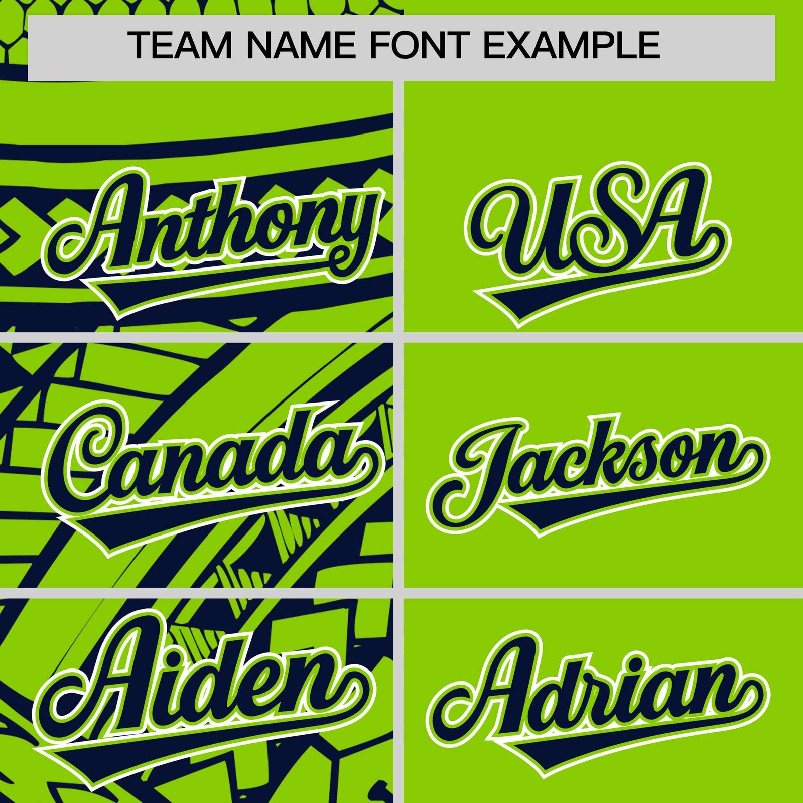 Custom Neon Green Navy Split Fashion Tribal Pattern Authentic Baseball Jersey