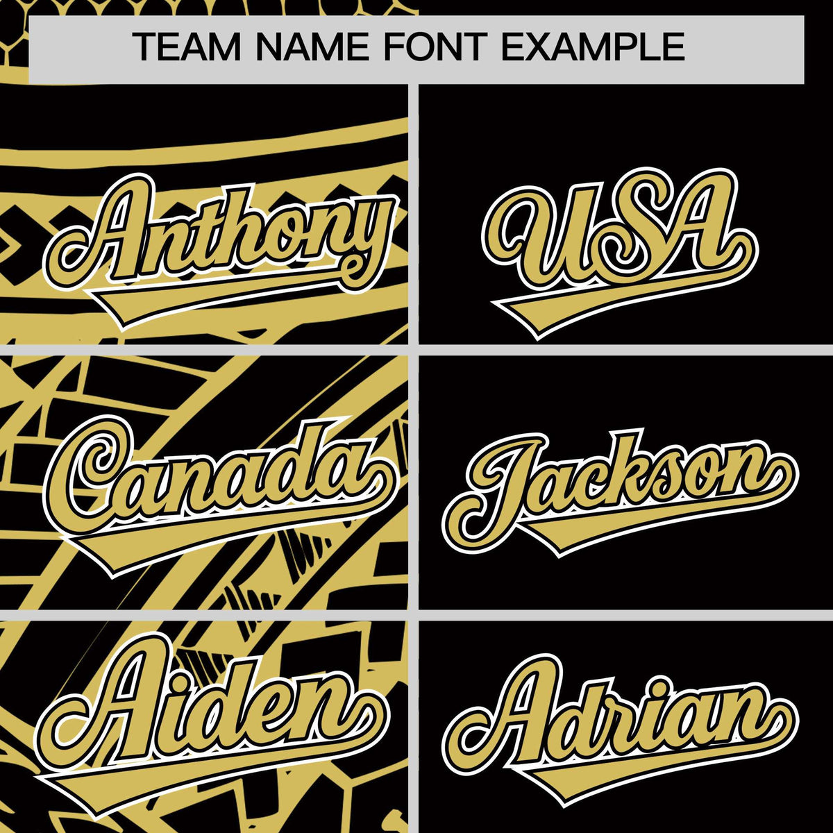 Custom Black Old Gold Split Fashion Tribal Pattern Authentic Baseball Jersey