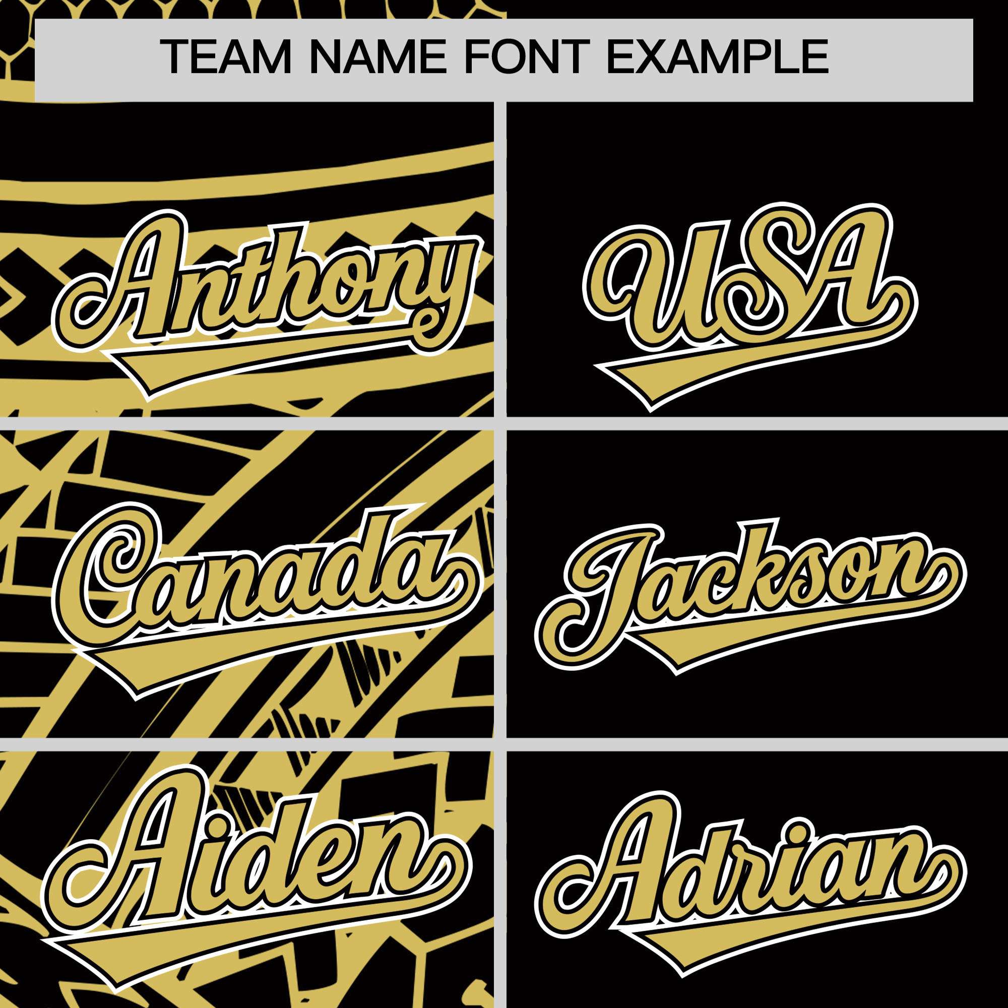 Custom Black Old Gold Split Fashion Tribal Pattern Authentic Baseball Jersey