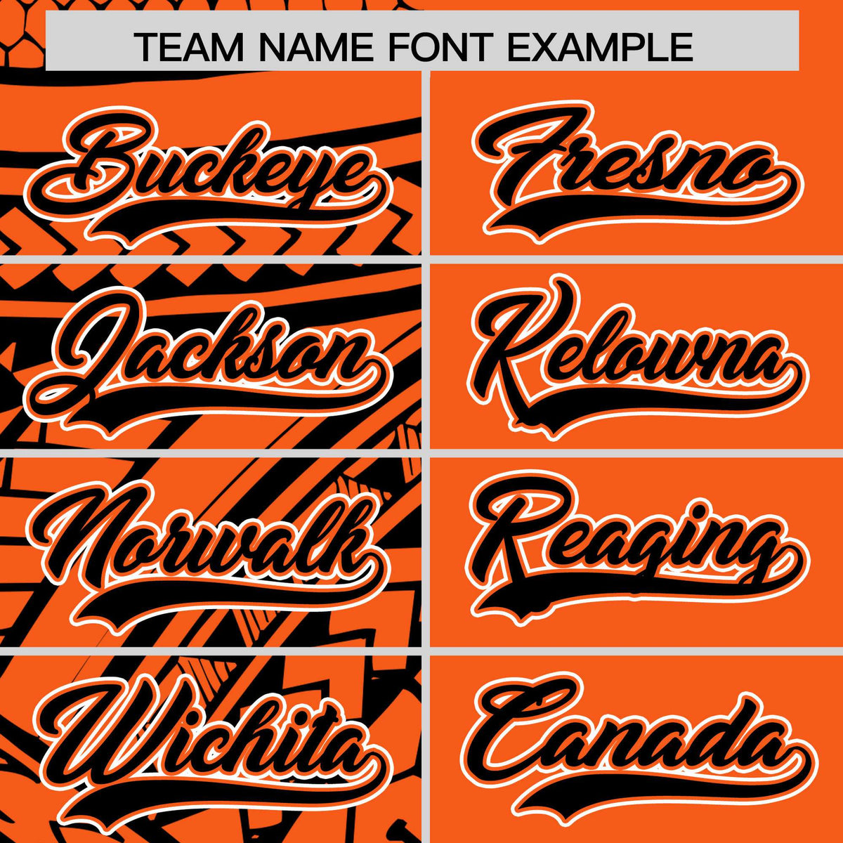 Custom Orange Black Split Fashion Tribal Pattern Authentic Baseball Jersey