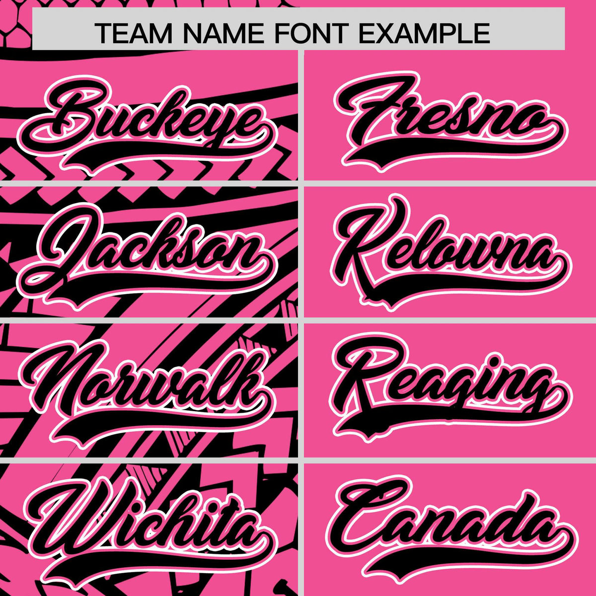 Custom Pink Black Split Fashion Tribal Pattern Authentic Baseball Jersey