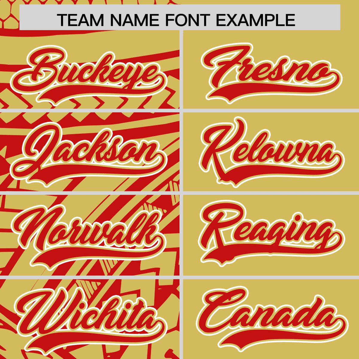 Custom Red Old Gold Split Fashion Tribal Pattern Authentic Baseball Jersey