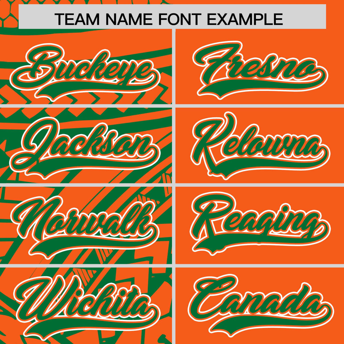 Custom Orange Kelly Green Split Fashion Tribal Pattern Authentic Baseball Jersey