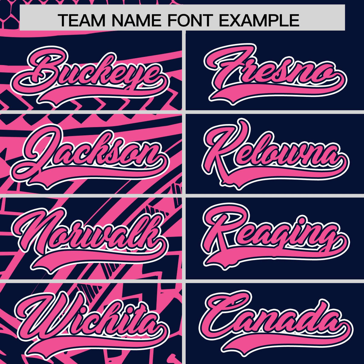 Custom Navy Pink Split Fashion Tribal Pattern Authentic Baseball Jersey