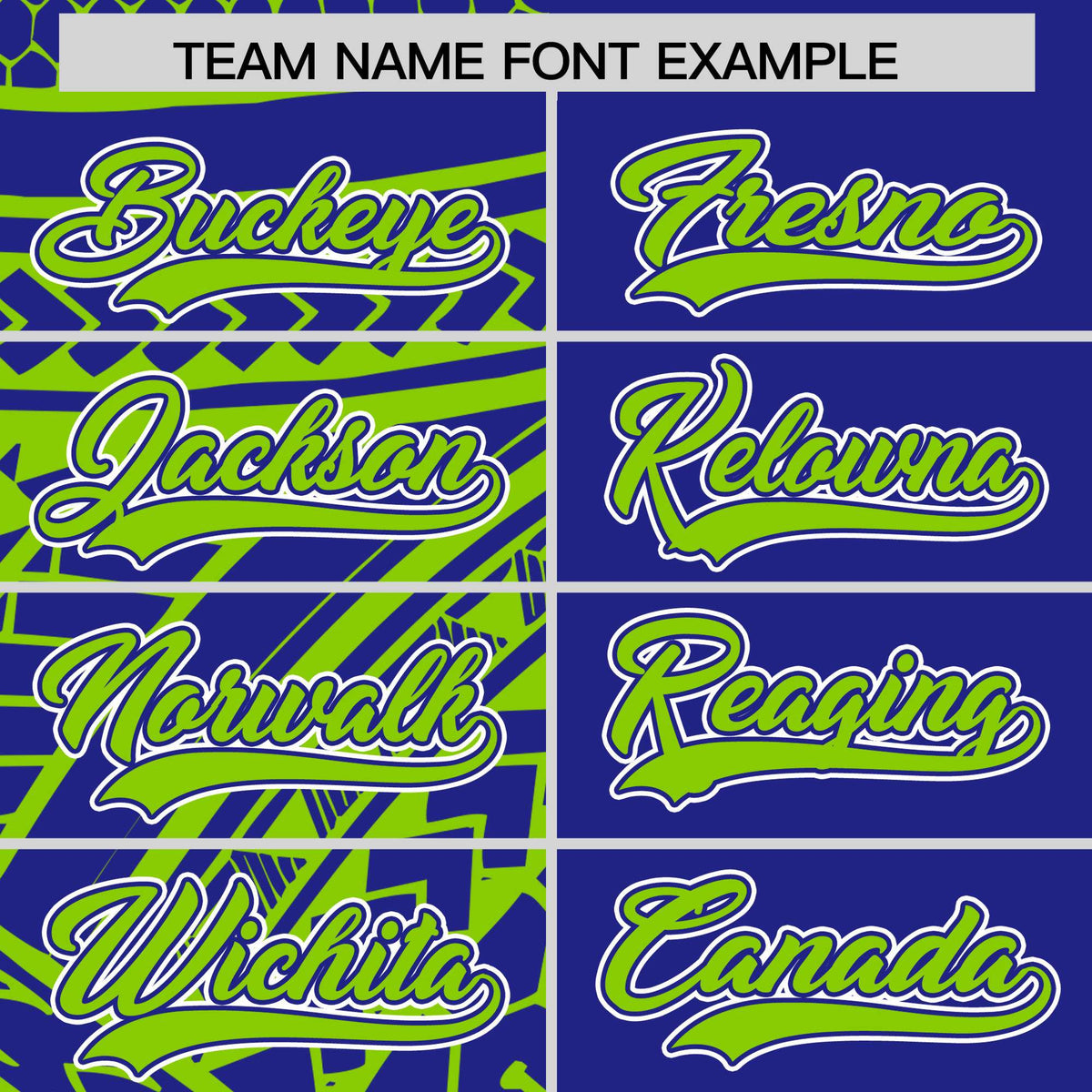 Custom Royal Neon Green Split Fashion Tribal Pattern Authentic Baseball Jersey