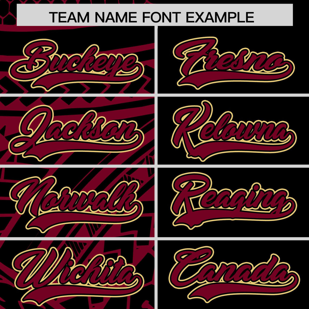 Custom Black Crimson Split Fashion Tribal Pattern Authentic Baseball Jersey