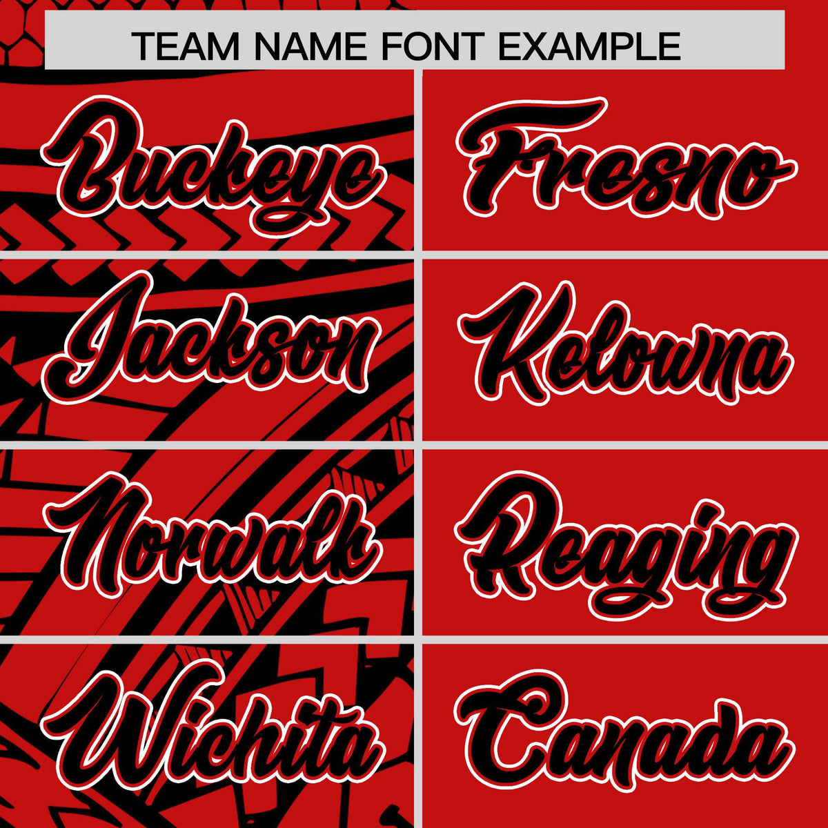 Custom Red Black Split Fashion Tribal Pattern Authentic Baseball Jersey