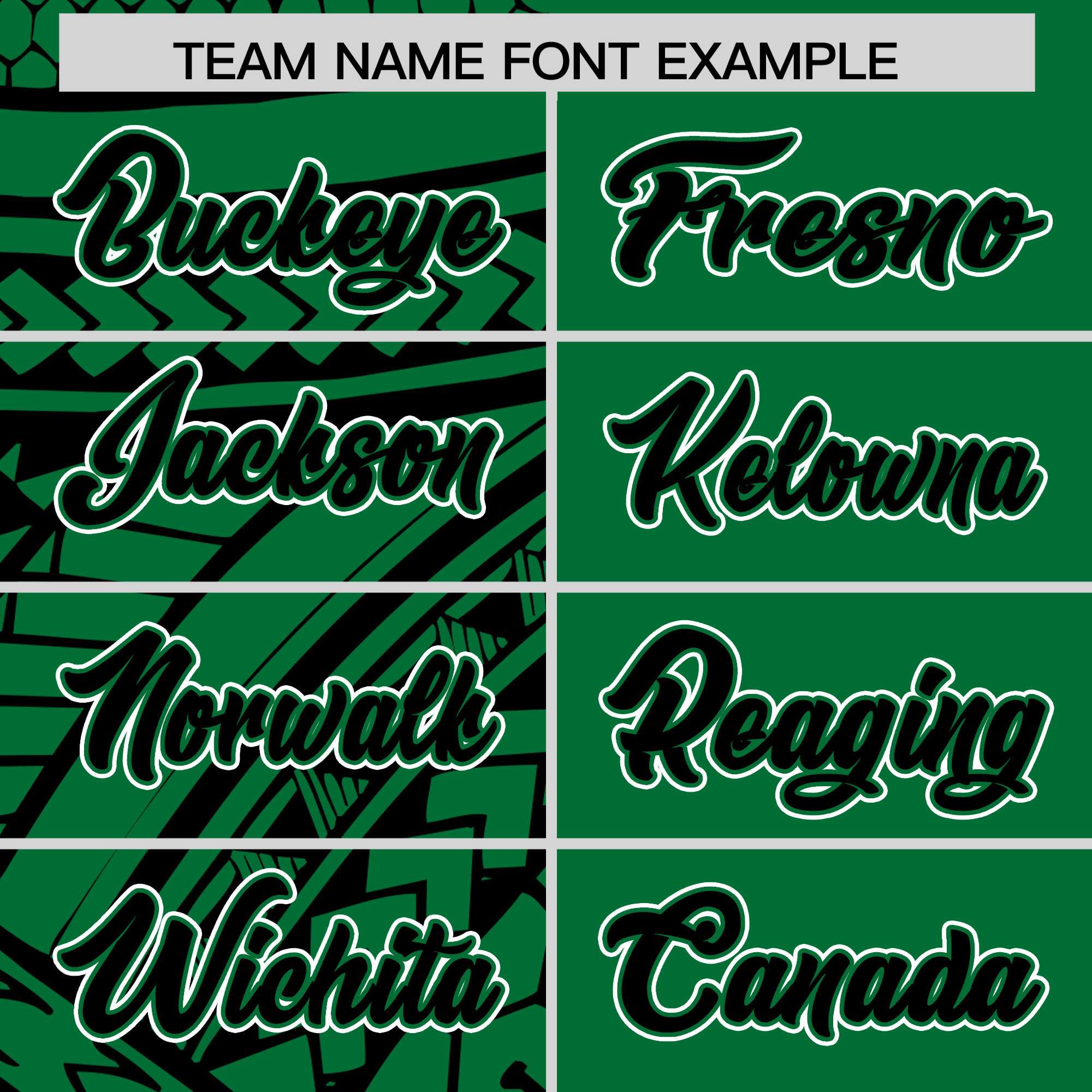 Custom Kelly Green Black Split Fashion Tribal Pattern Authentic Baseball Jersey