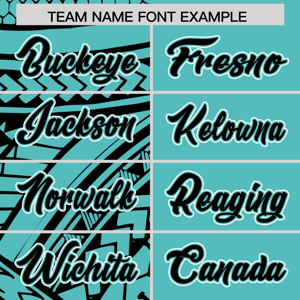 Custom Aqua Black Split Fashion Tribal Pattern Authentic Baseball Jersey