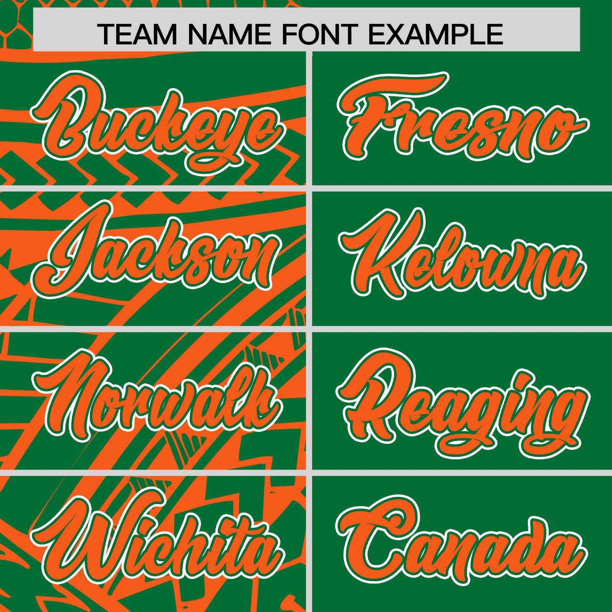 Custom Kelly Green Orange Split Fashion Tribal Pattern Authentic Baseball Jersey