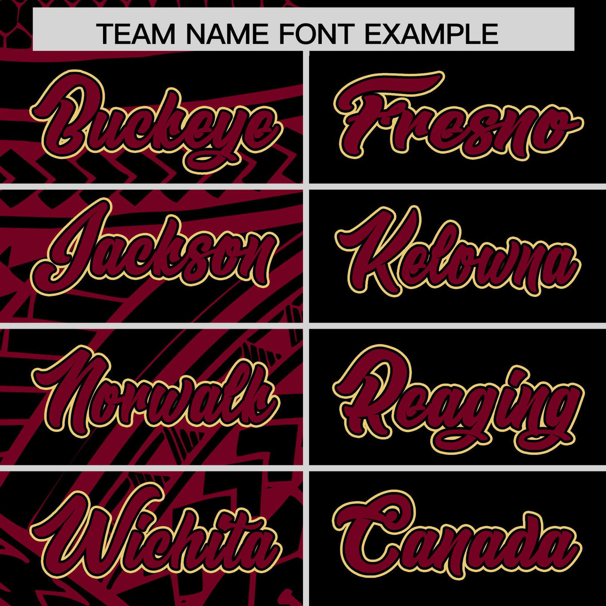 Custom Black Crimson Split Fashion Tribal Pattern Authentic Baseball Jersey