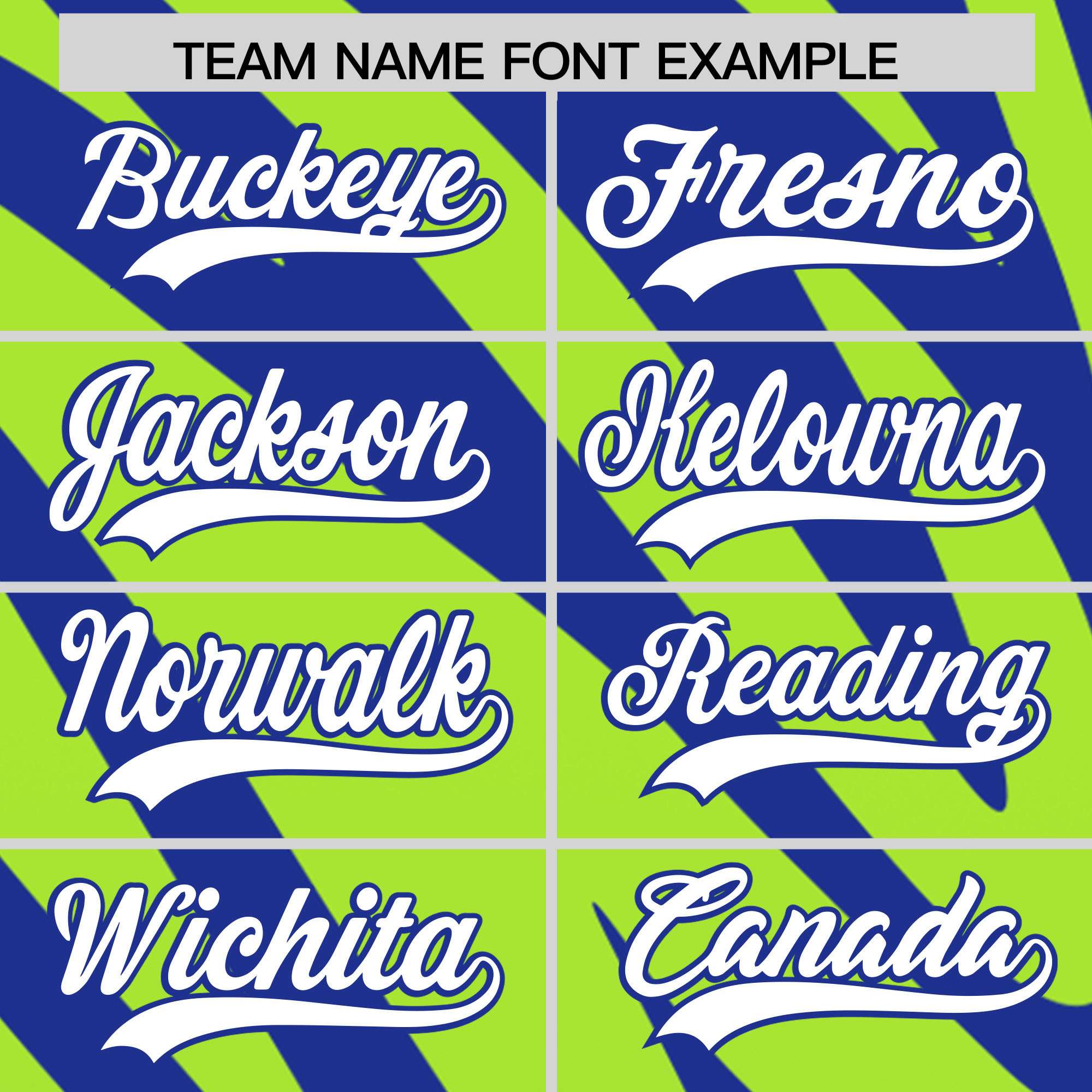 Custom Royal Neon Green Tiger Stripe Gradient Animal Print Personalized Team Shirt Baseball Jersey