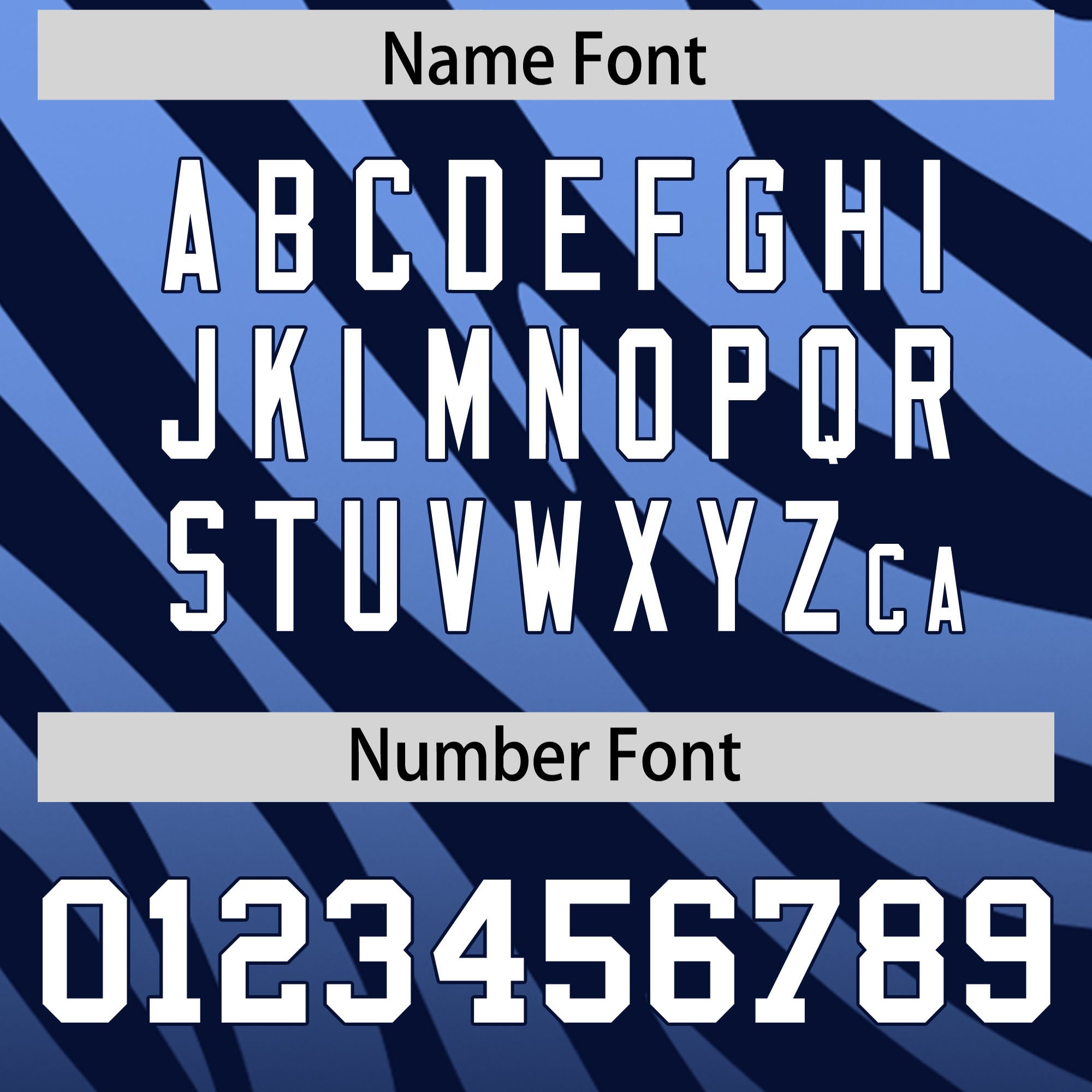 Custom Navy Light Blue Tiger Stripe Gradient Animal Print Personalized Team Shirt Baseball Jersey