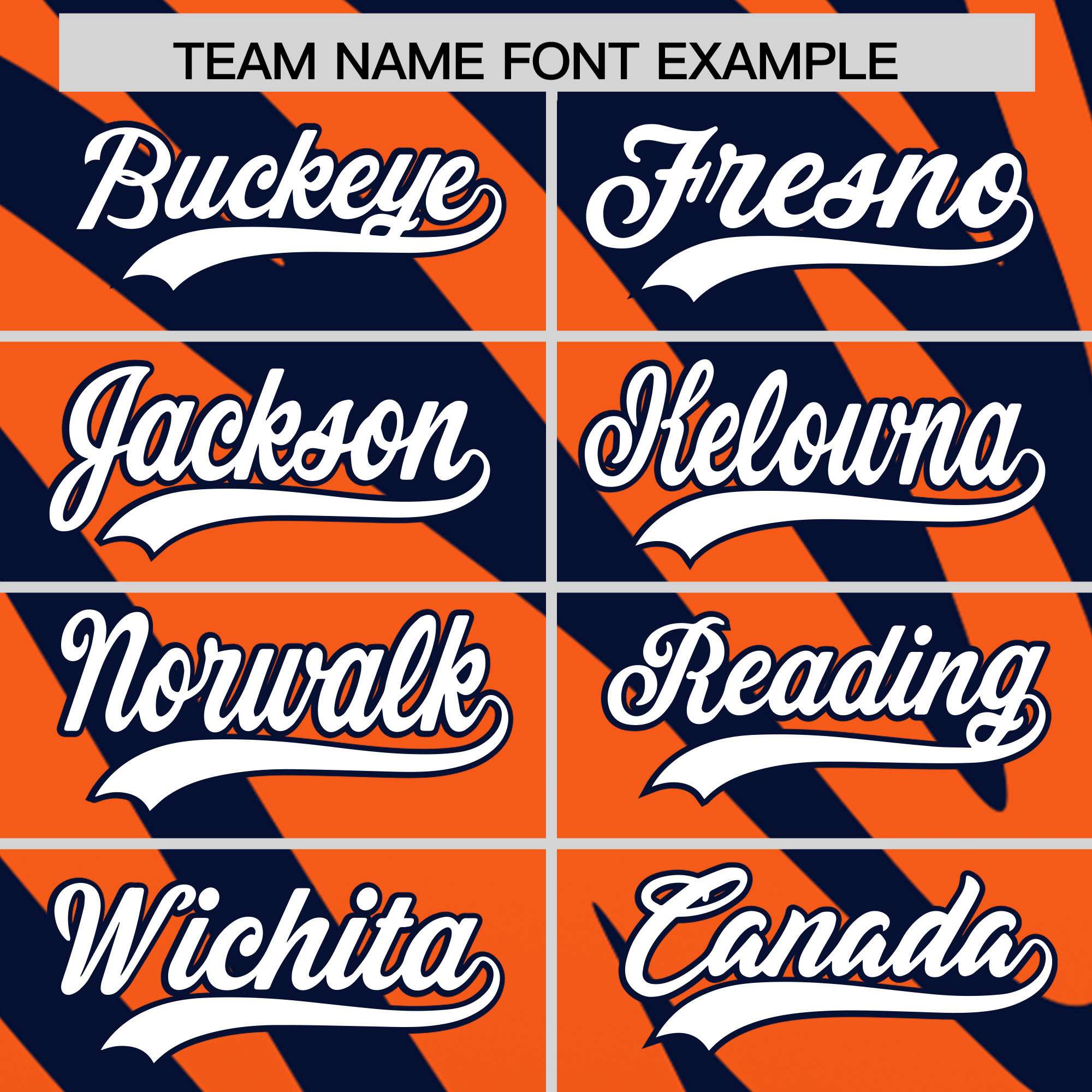 Custom Navy Orange Tiger Stripe Gradient Animal Print Personalized Team Shirt Baseball Jersey