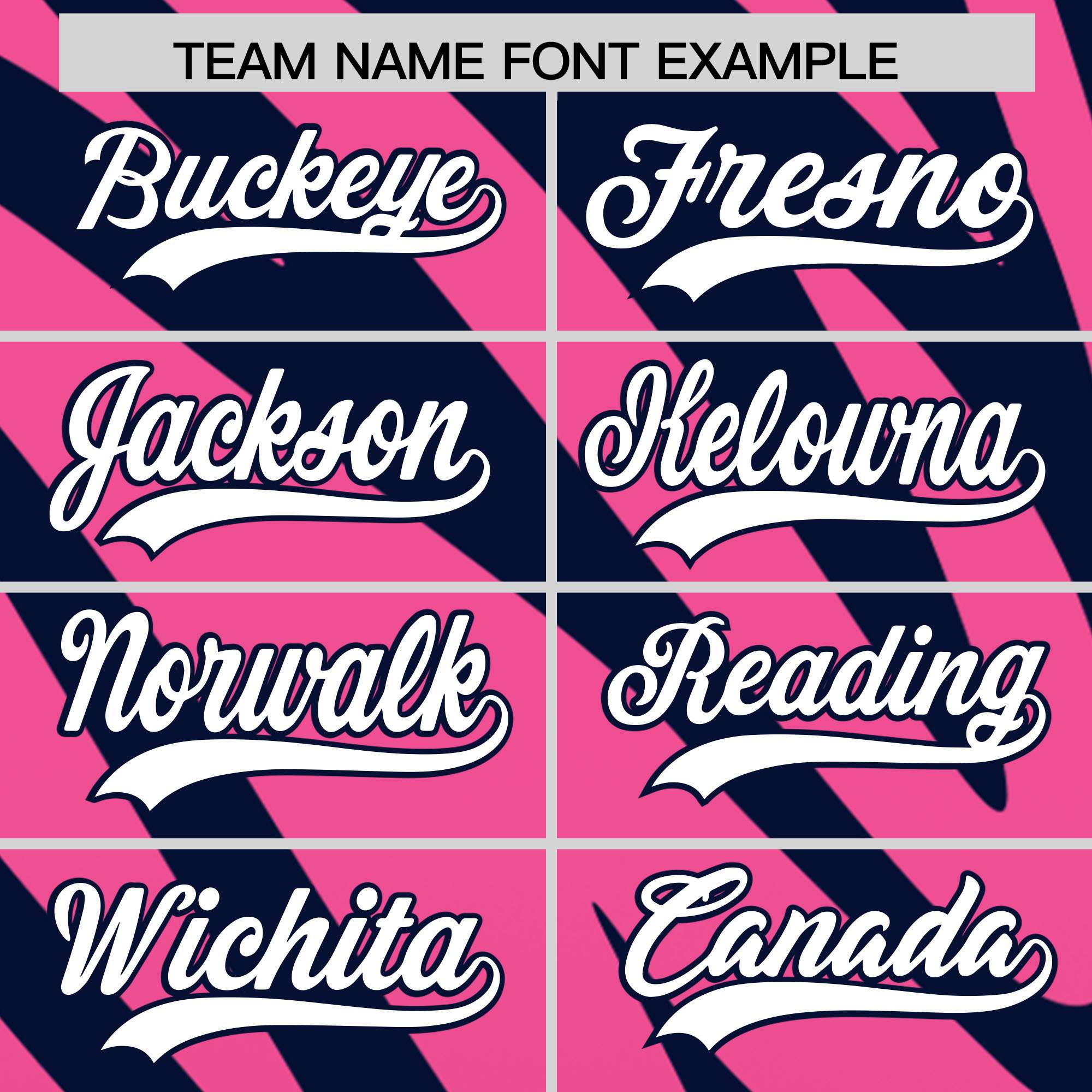 Custom Navy Pink Tiger Stripe Gradient Animal Print Personalized Team Shirt Baseball Jersey