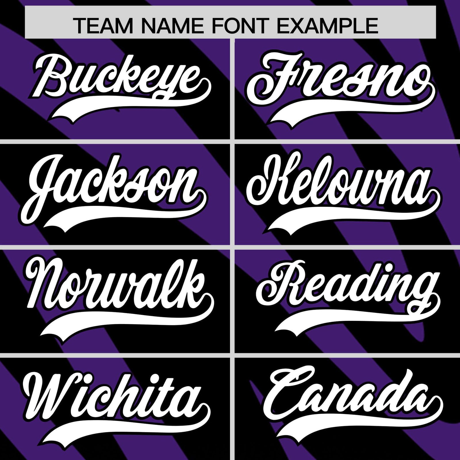 Custom Black Purple Tiger Stripe Gradient Animal Print Personalized Team Shirt Baseball Jersey