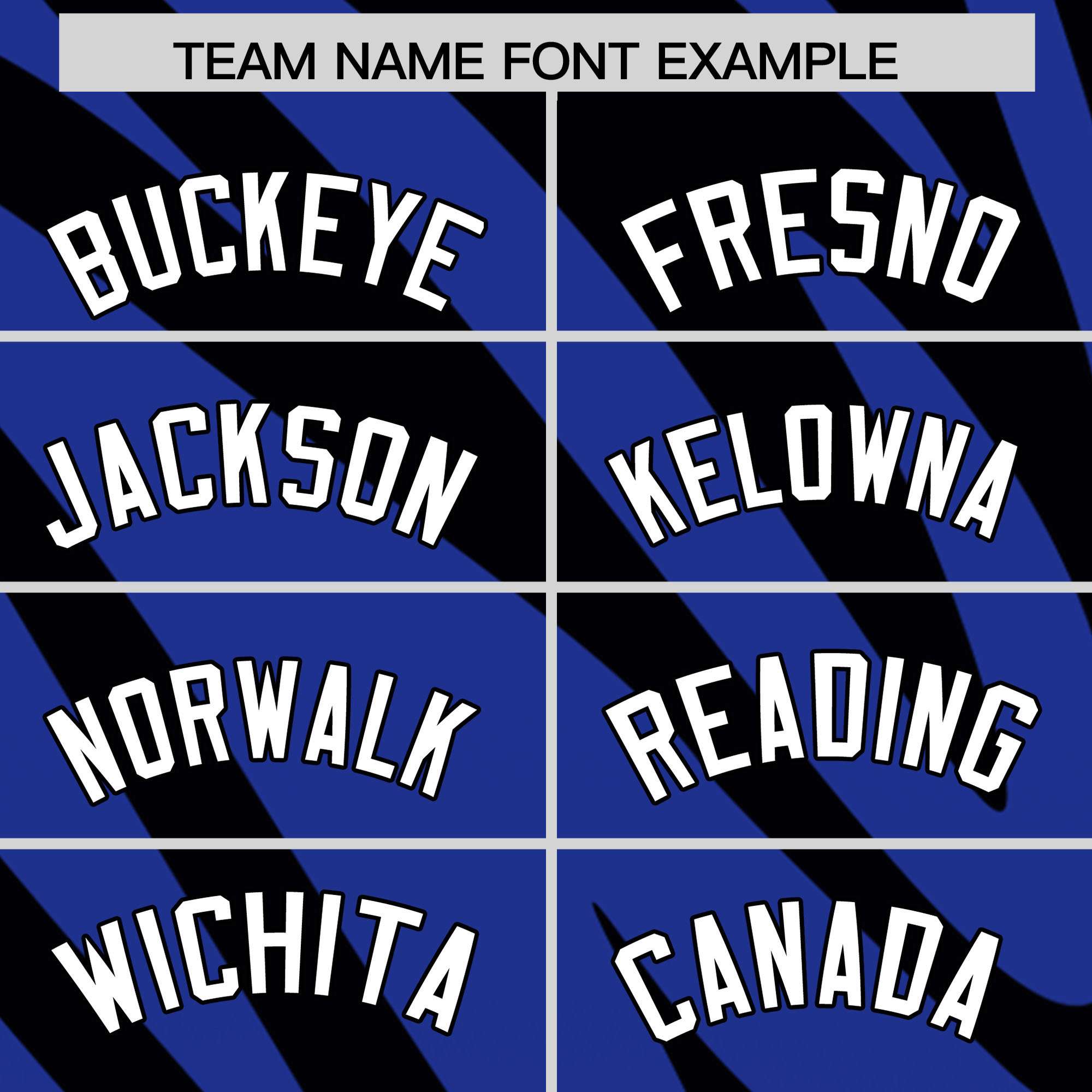 Custom Royal Black Tiger Stripe Gradient Animal Print Personalized Team Shirt Baseball Jersey