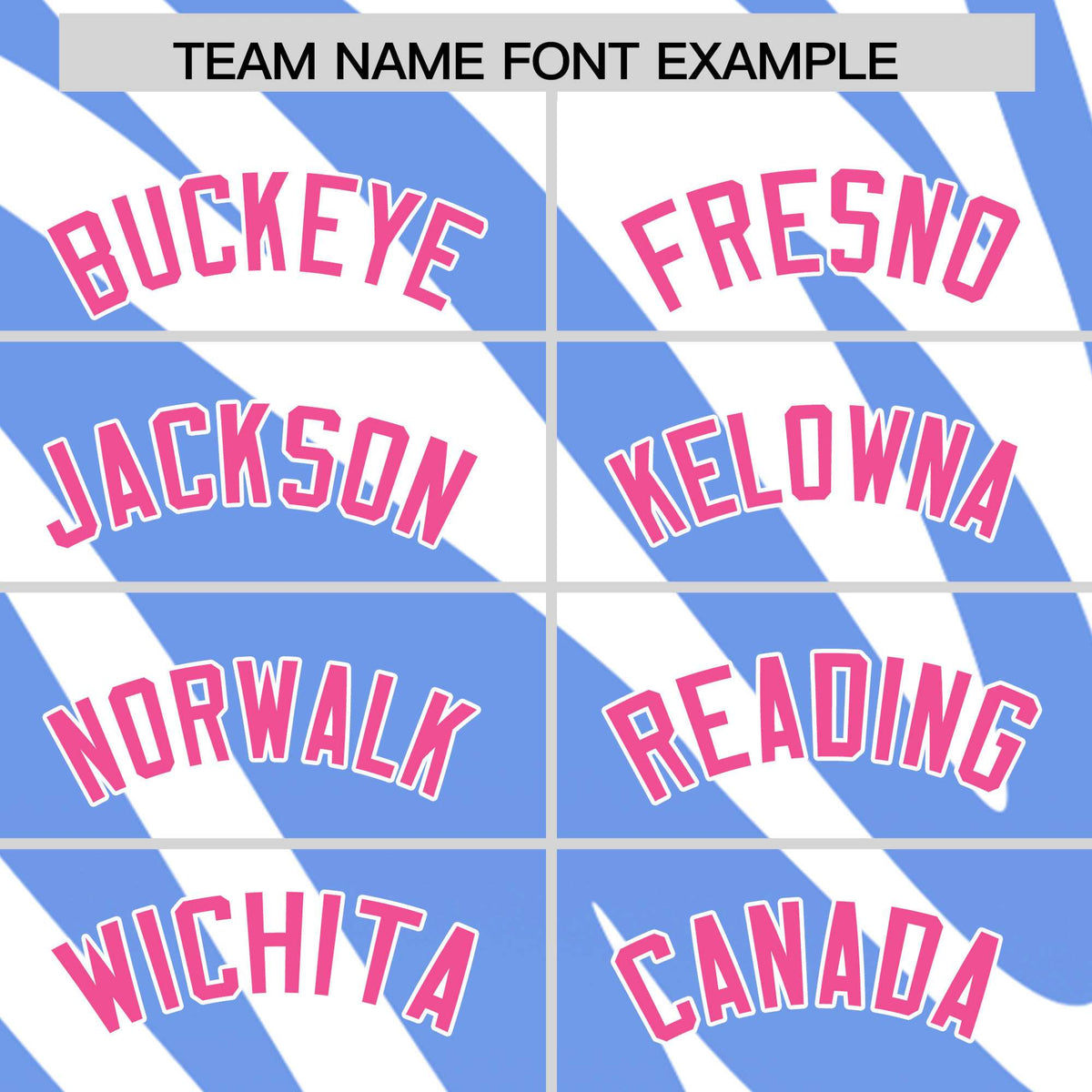 Custom Light Blue White Tiger Stripe Gradient Animal Print Personalized Team Shirt Baseball Jersey