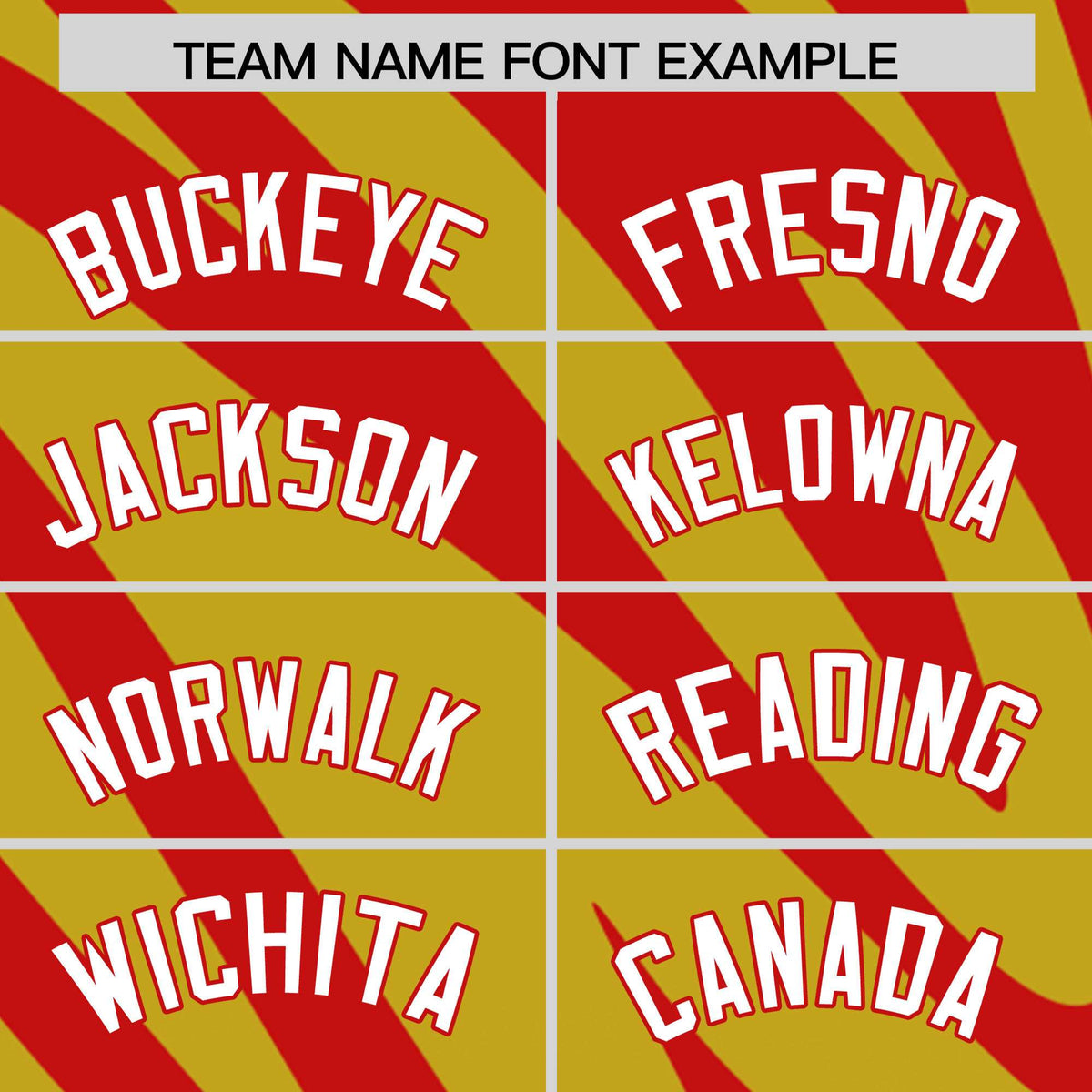 Custom Old Gold Red Tiger Stripe Gradient Animal Print Personalized Team Shirt Baseball Jersey