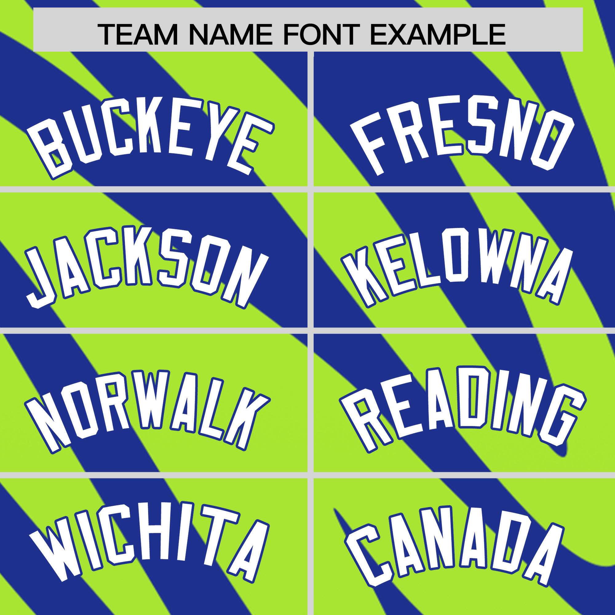 Custom Royal Neon Green Tiger Stripe Gradient Animal Print Personalized Team Shirt Baseball Jersey