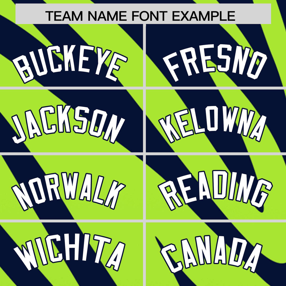 Custom Navy Neon Green Tiger Stripe Gradient Animal Print Personalized Team Shirt Baseball Jersey