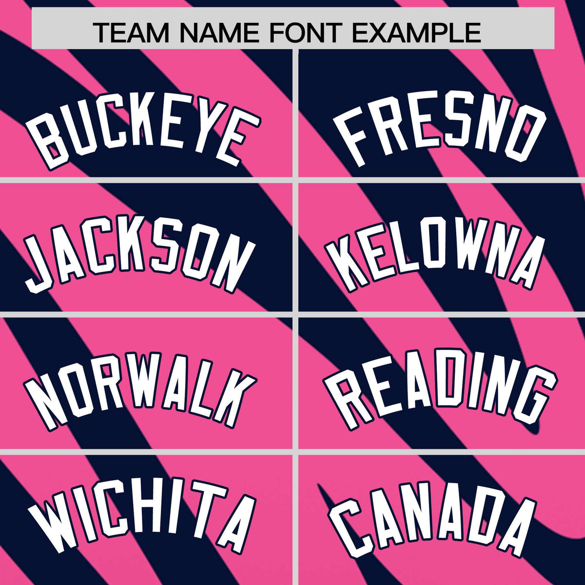 Custom Navy Pink Tiger Stripe Gradient Animal Print Personalized Team Shirt Baseball Jersey