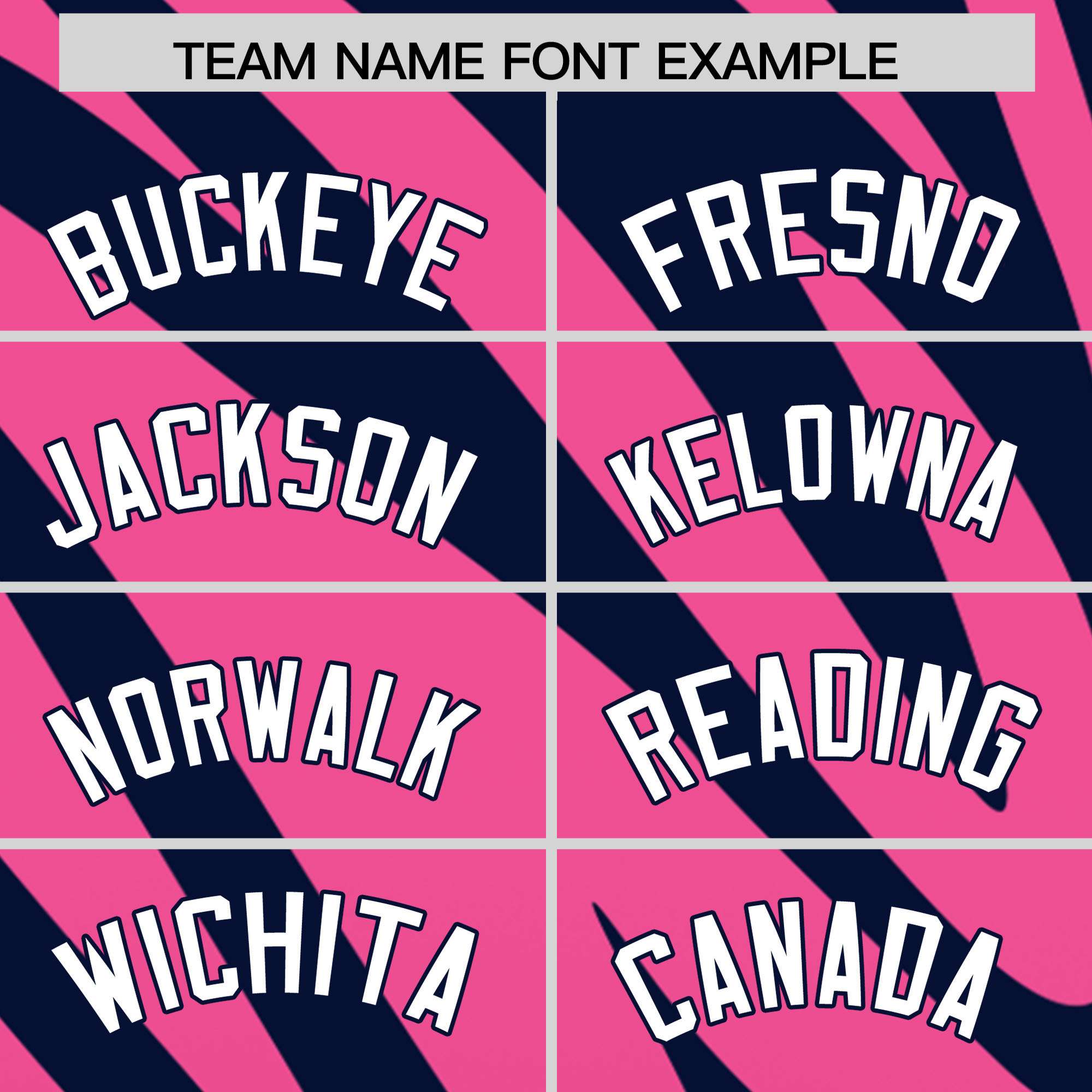 Custom Navy Pink Tiger Stripe Gradient Animal Print Personalized Team Shirt Baseball Jersey