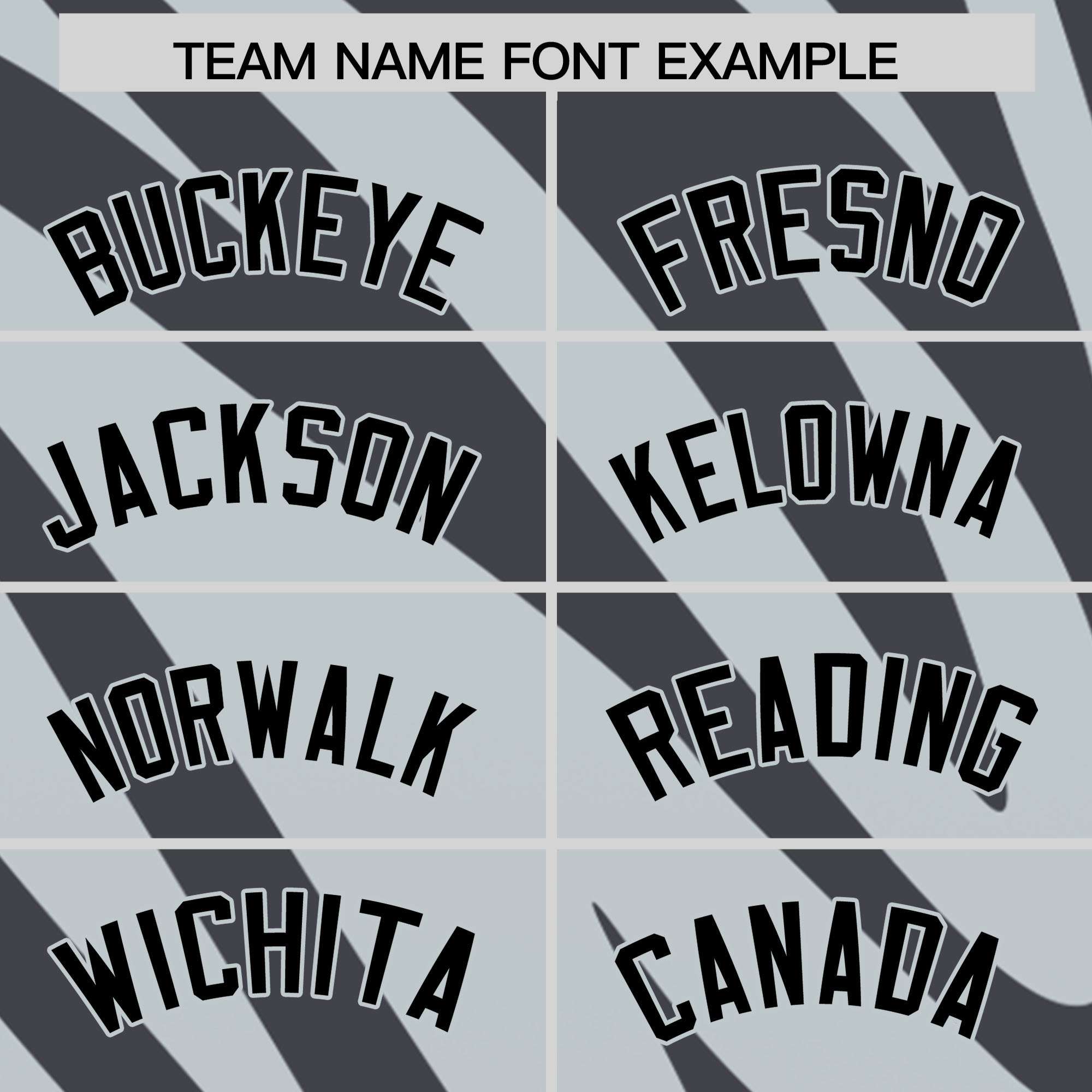 Custom Gray Silver Tiger Stripe Gradient Animal Print Personalized Team Shirt Baseball Jersey