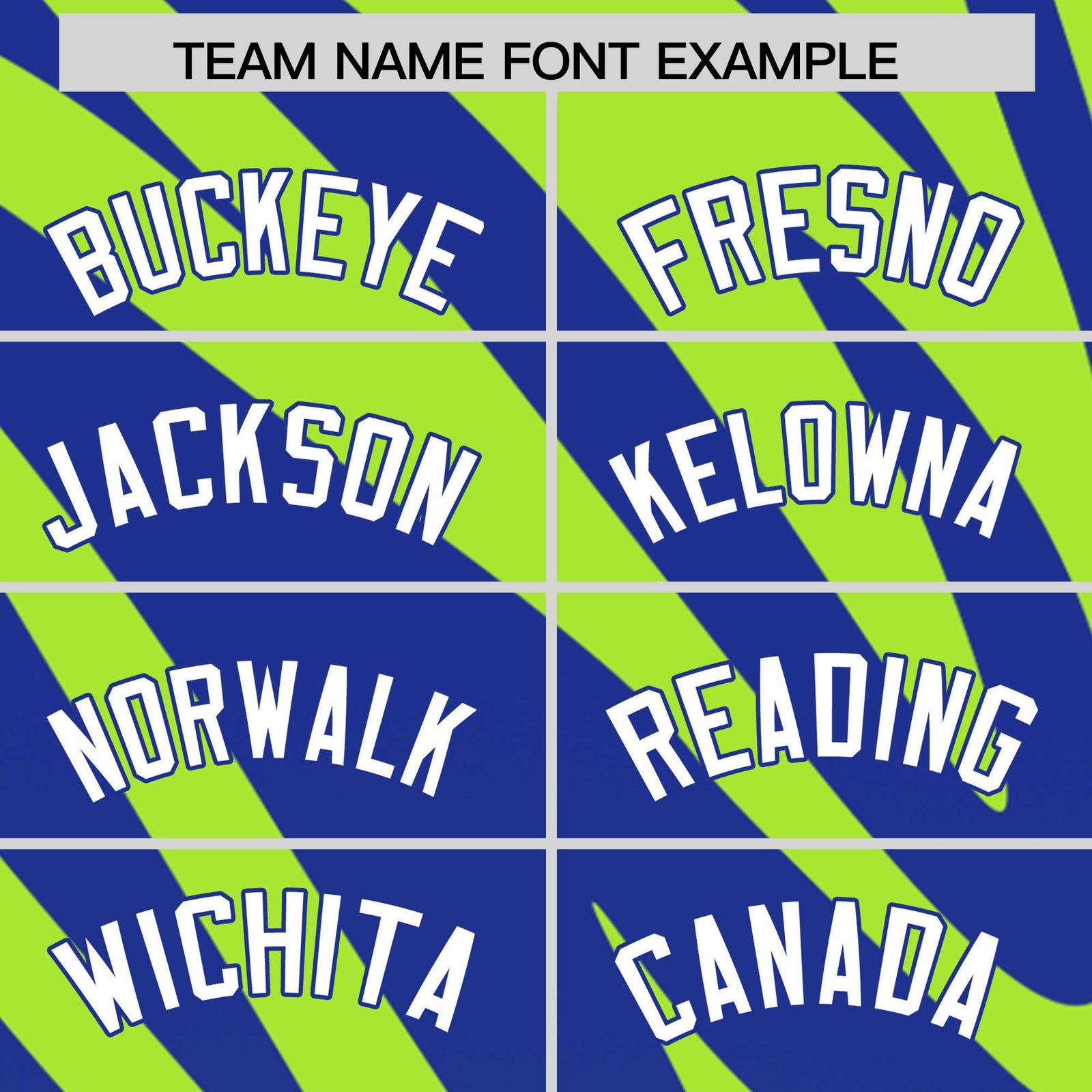 Custom Neon Green Royal Tiger Stripe Gradient Animal Print Personalized Team Shirt Baseball Jersey