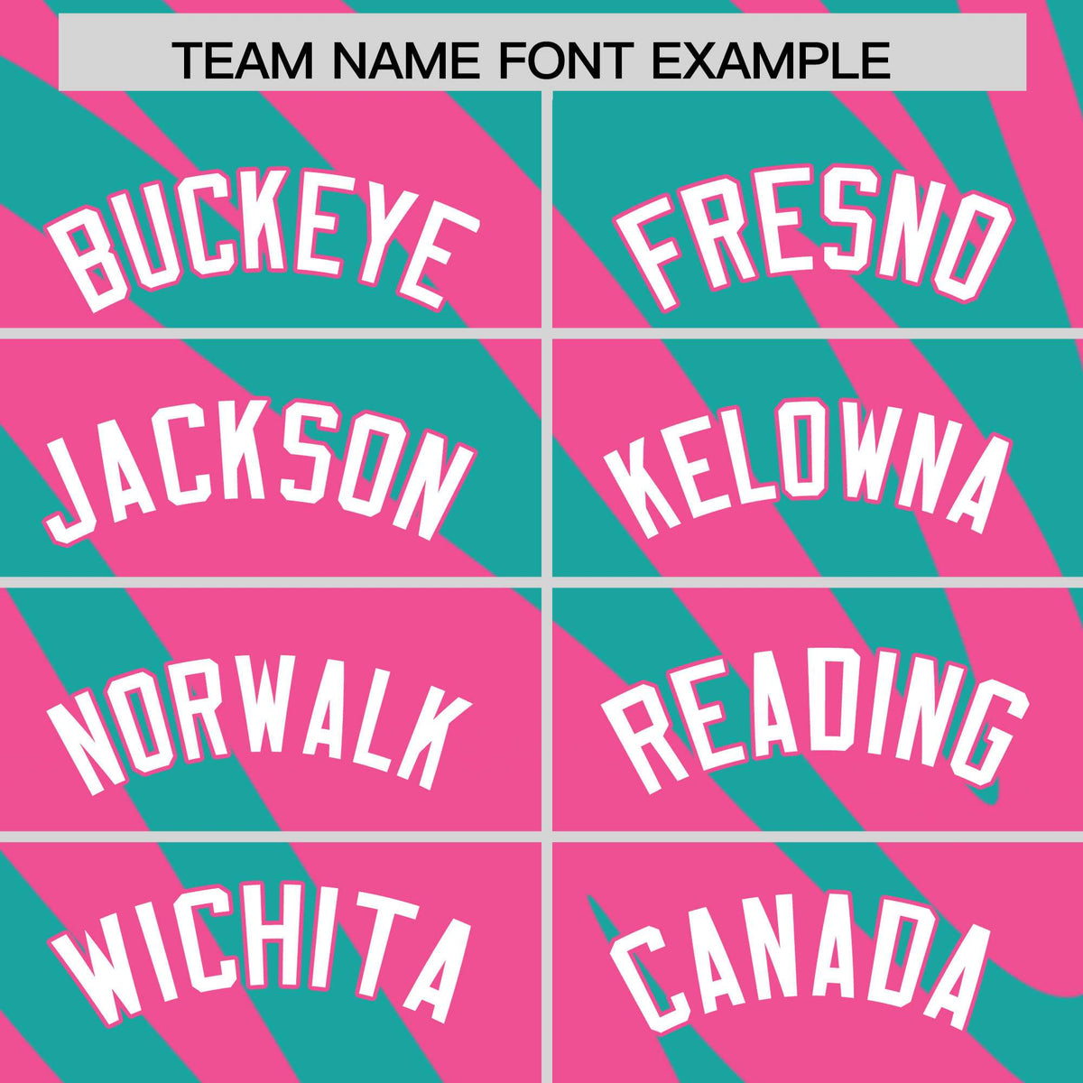 Custom Aqua Pink Tiger Stripe Gradient Animal Print Personalized Team Shirt Baseball Jersey