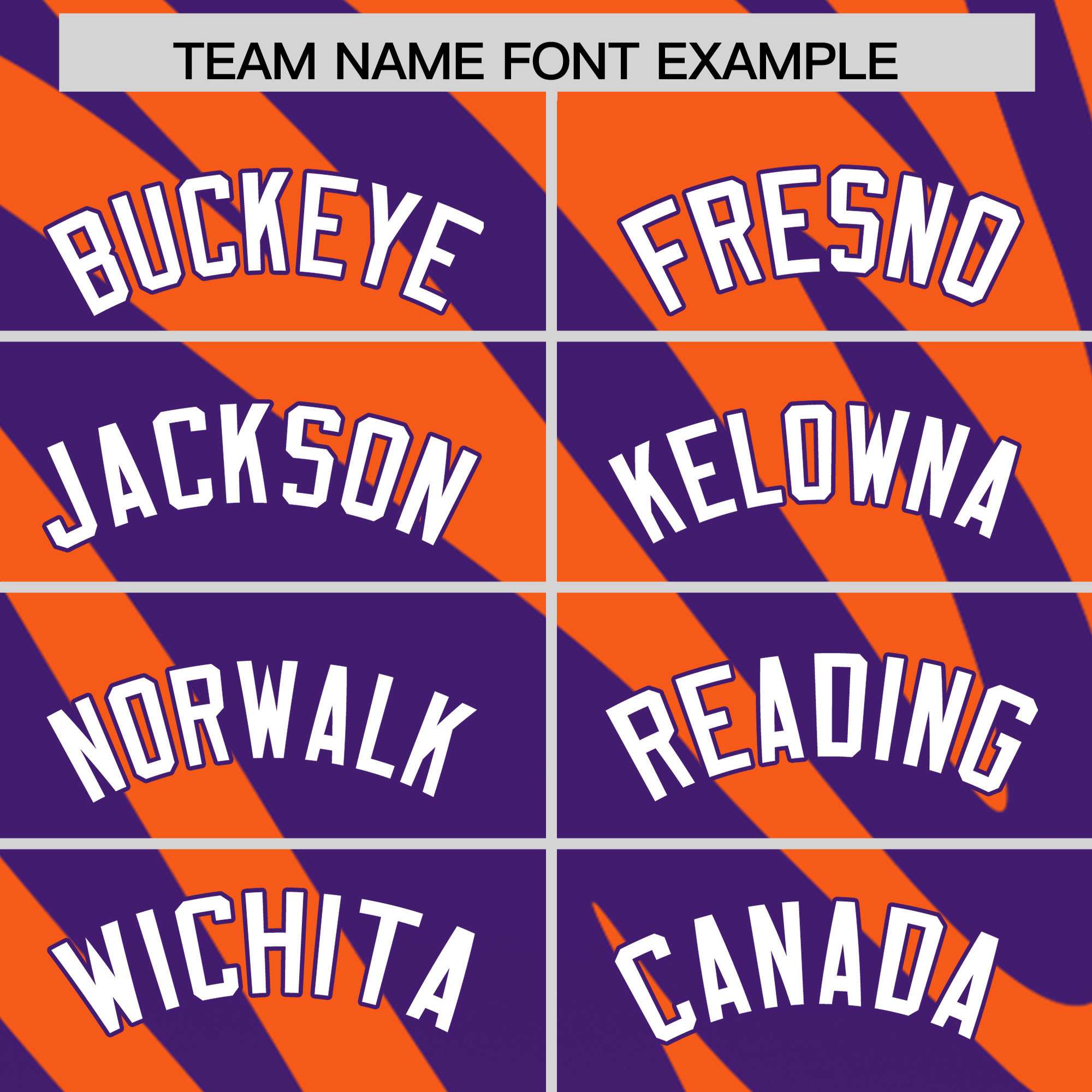 Custom Purple Orange Tiger Stripe Gradient Animal Print Personalized Team Shirt Baseball Jersey