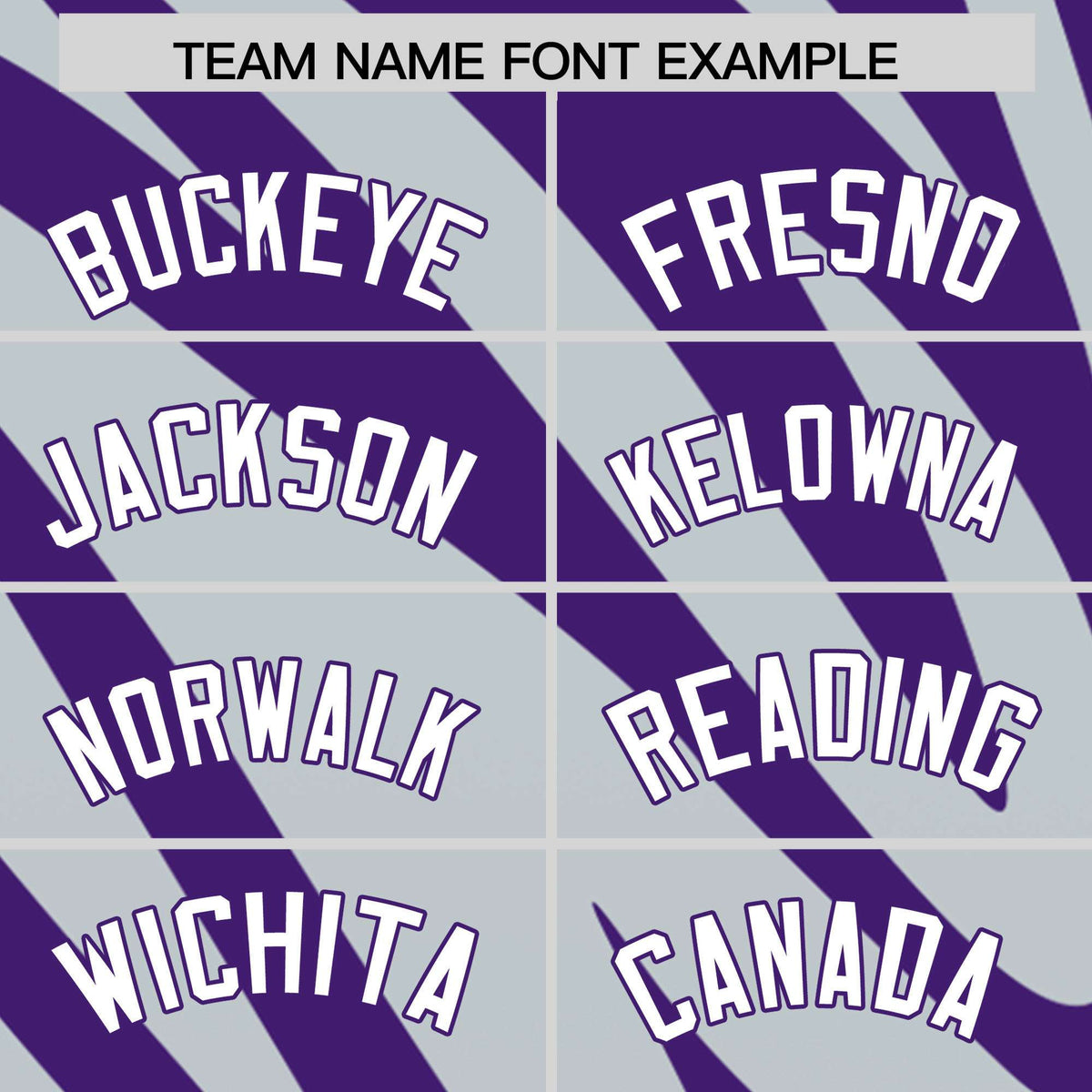 Custom Purple Silver Tiger Stripe Gradient Animal Print Personalized Team Shirt Baseball Jersey