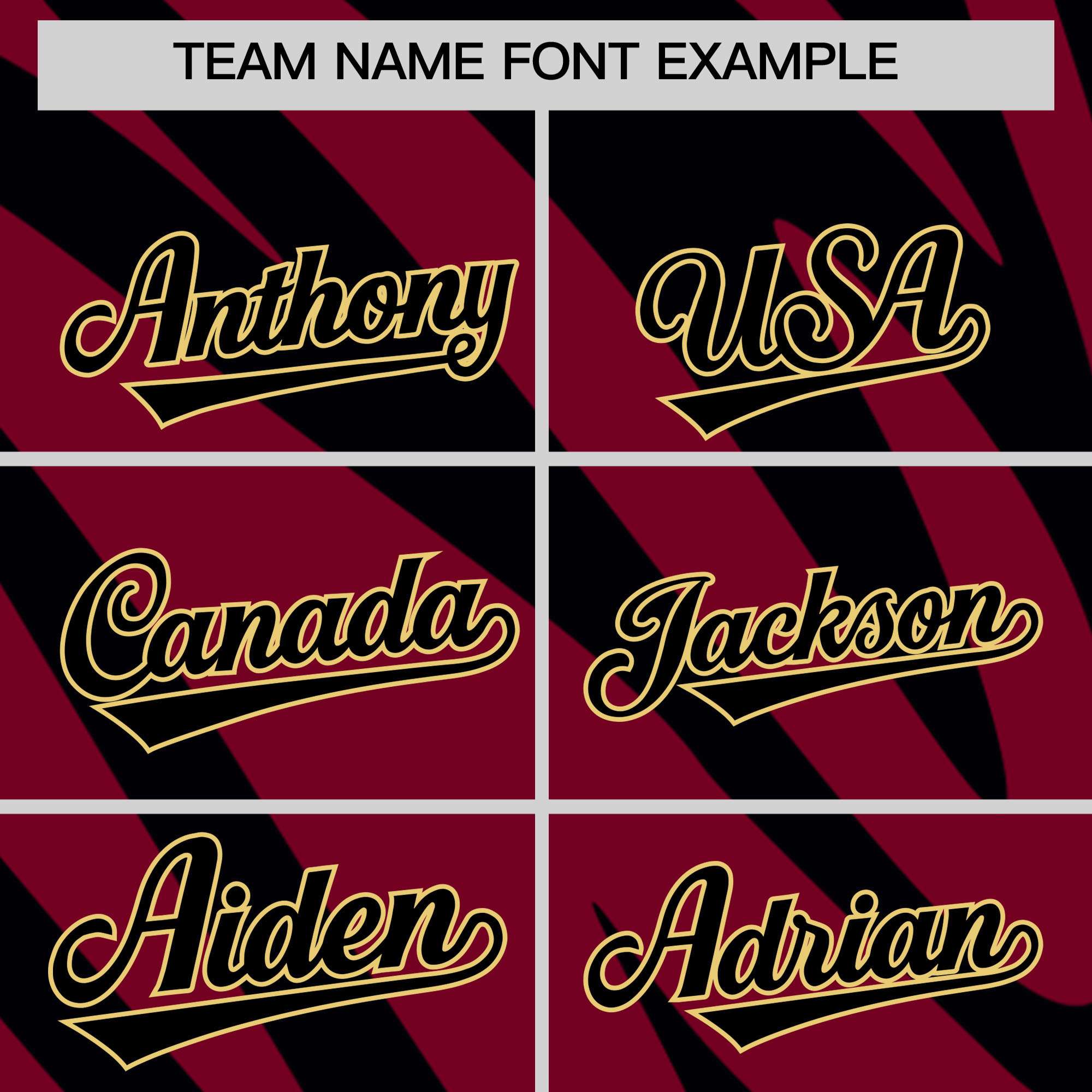 Custom Crimson Black Tiger Stripe Gradient Animal Print Personalized Team Shirt Baseball Jersey