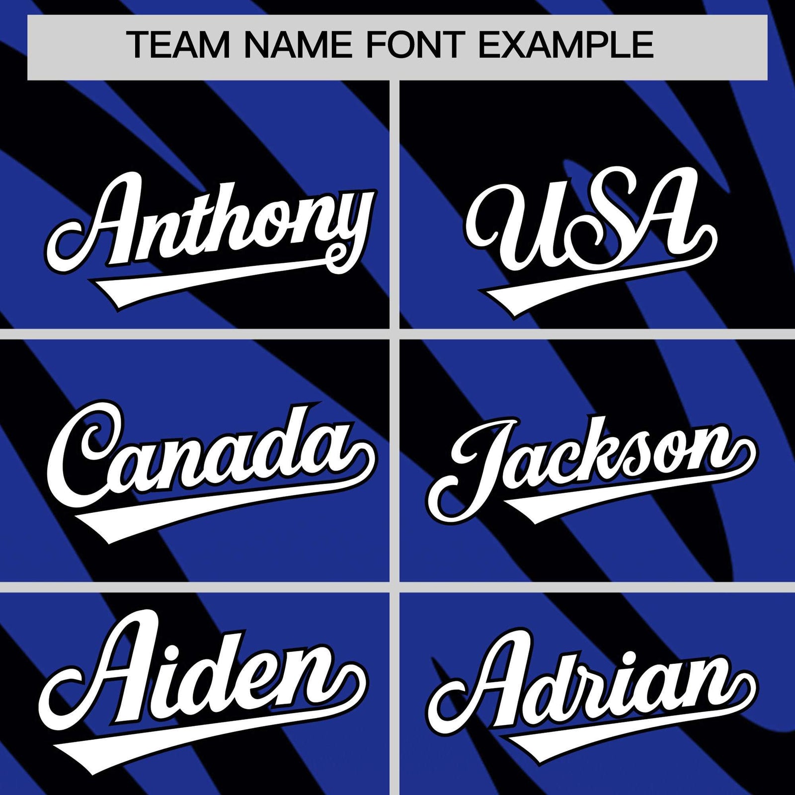 Custom Royal Black Tiger Stripe Gradient Animal Print Personalized Team Shirt Baseball Jersey