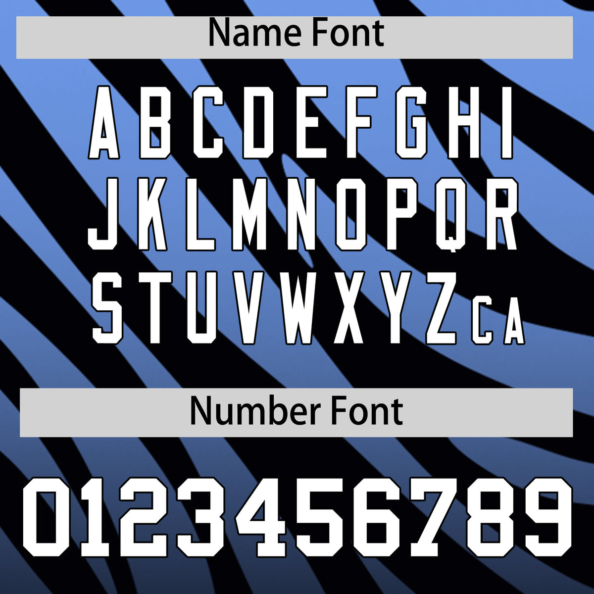 Custom Light Blue Black Tiger Stripe Gradient Animal Print Personalized Team Shirt Baseball Jersey