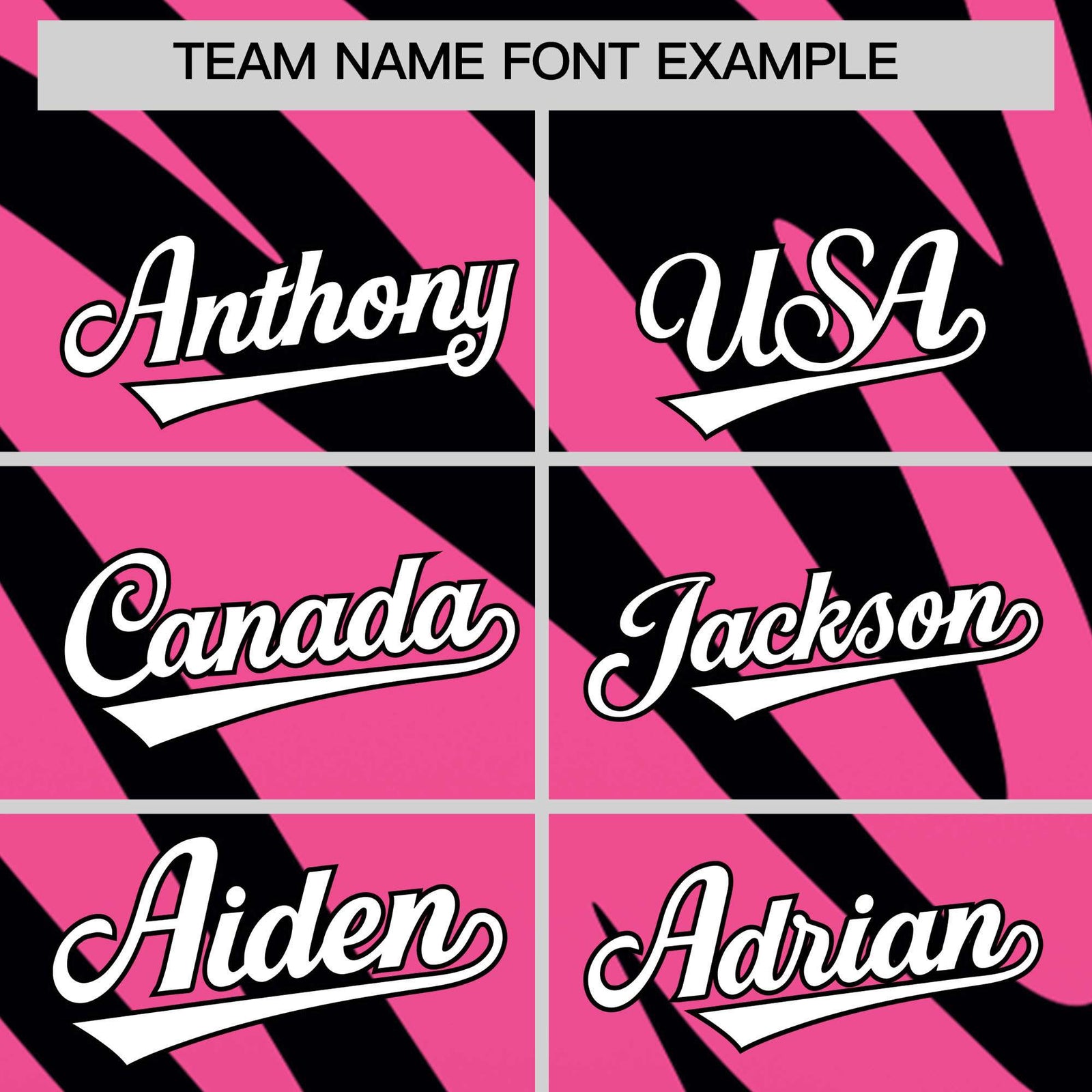 Custom Pink Black Tiger Stripe Gradient Animal Print Personalized Team Shirt Baseball Jersey