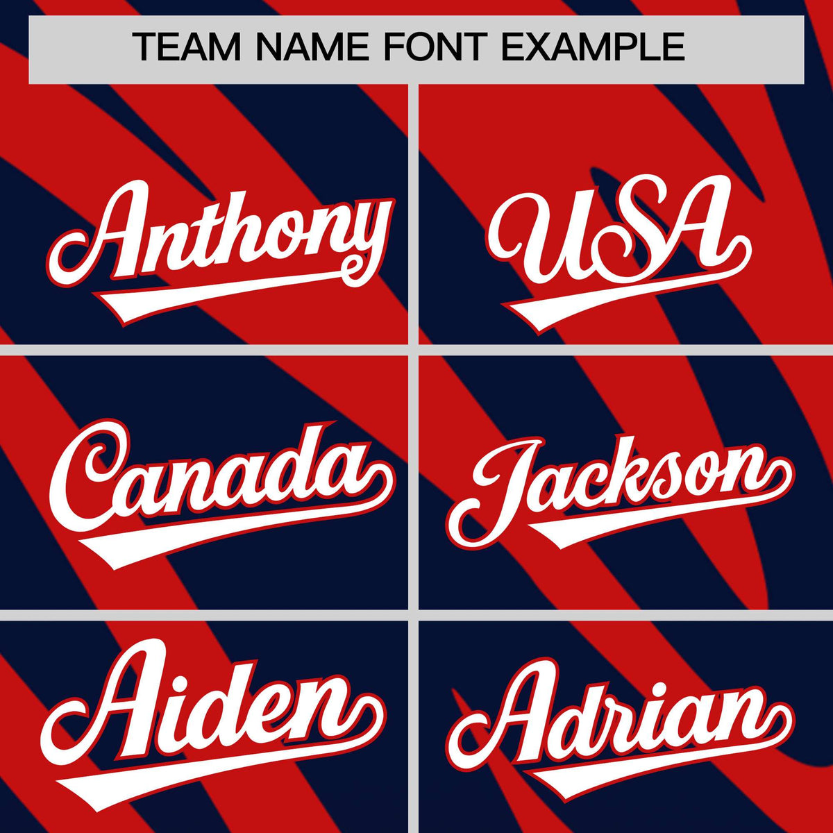 Custom Navy Red Tiger Stripe Gradient Animal Print Personalized Team Shirt Baseball Jersey