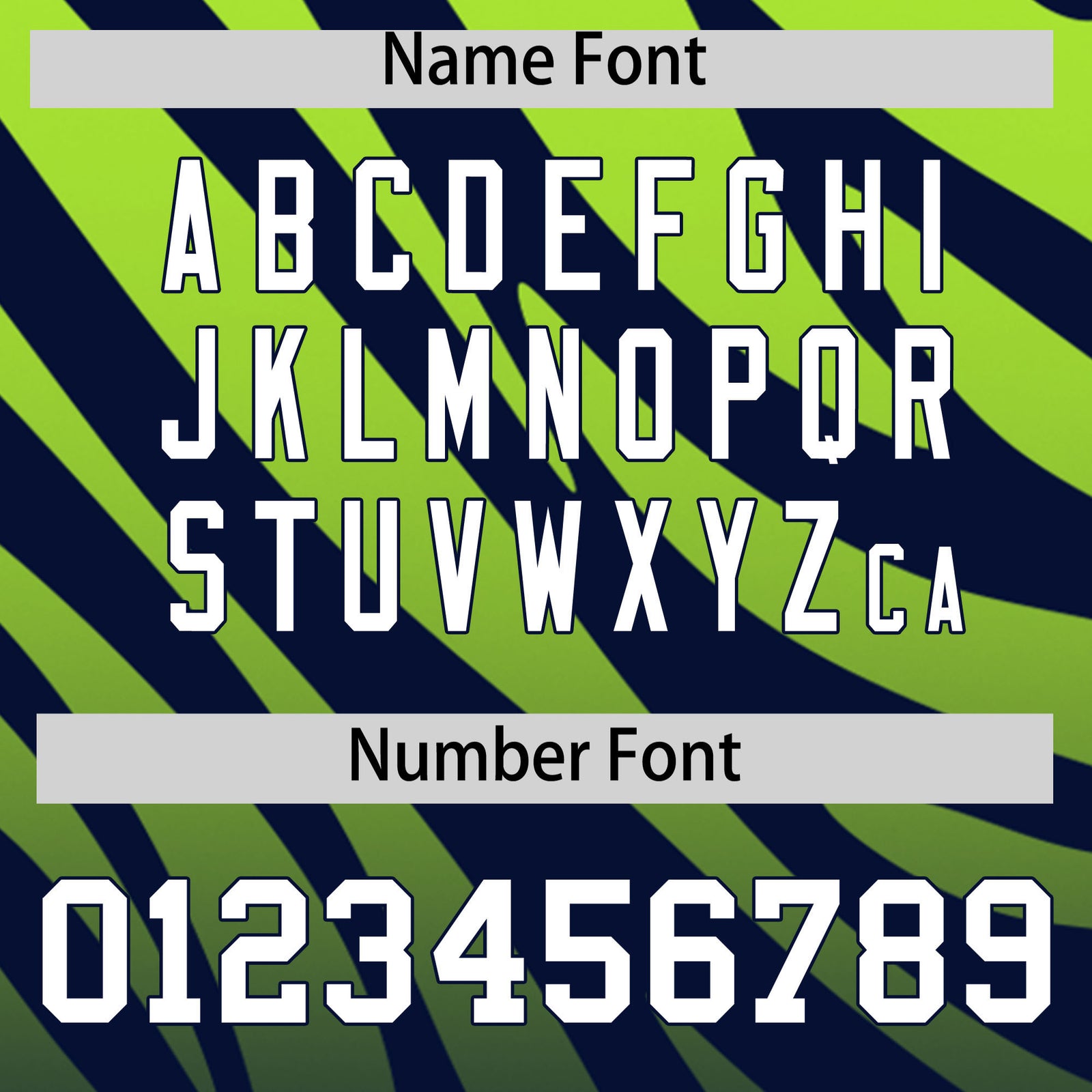 Custom Navy Neon Green Tiger Stripe Gradient Animal Print Personalized Team Shirt Baseball Jersey