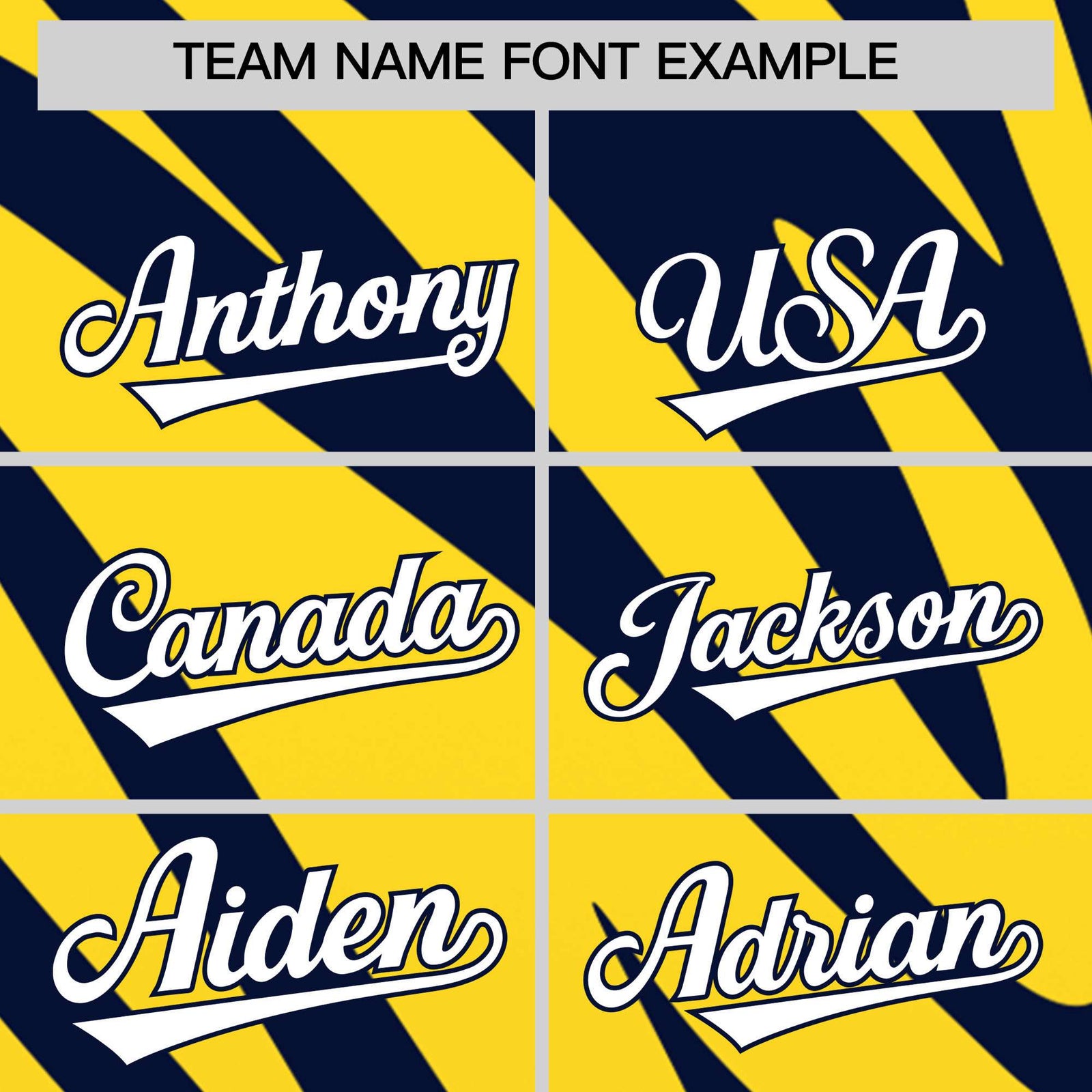 Custom Navy Gold Tiger Stripe Gradient Animal Print Personalized Team Shirt Baseball Jersey