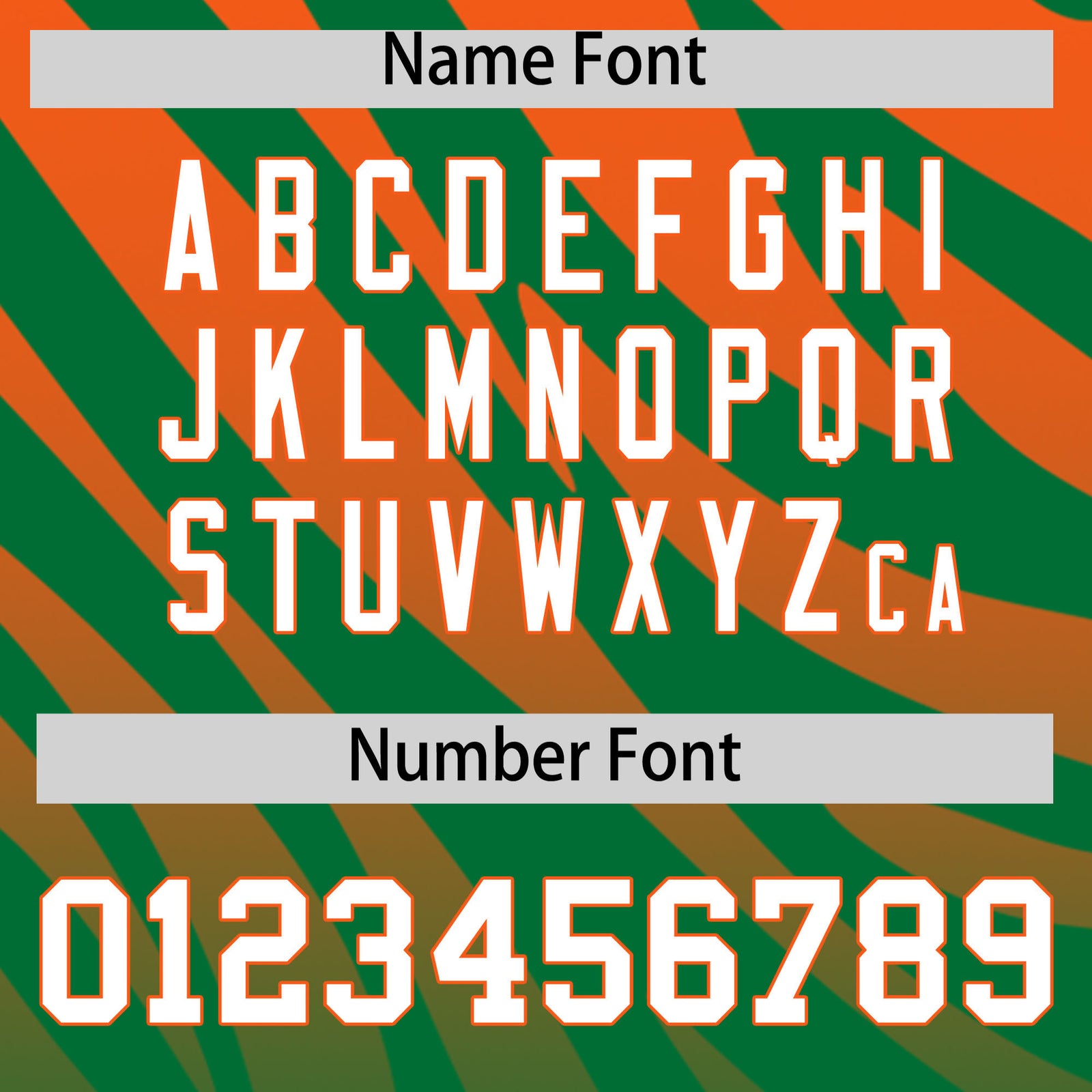 Custom Kelly Green Orange Tiger Stripe Gradient Animal Print Personalized Team Shirt Baseball Jersey