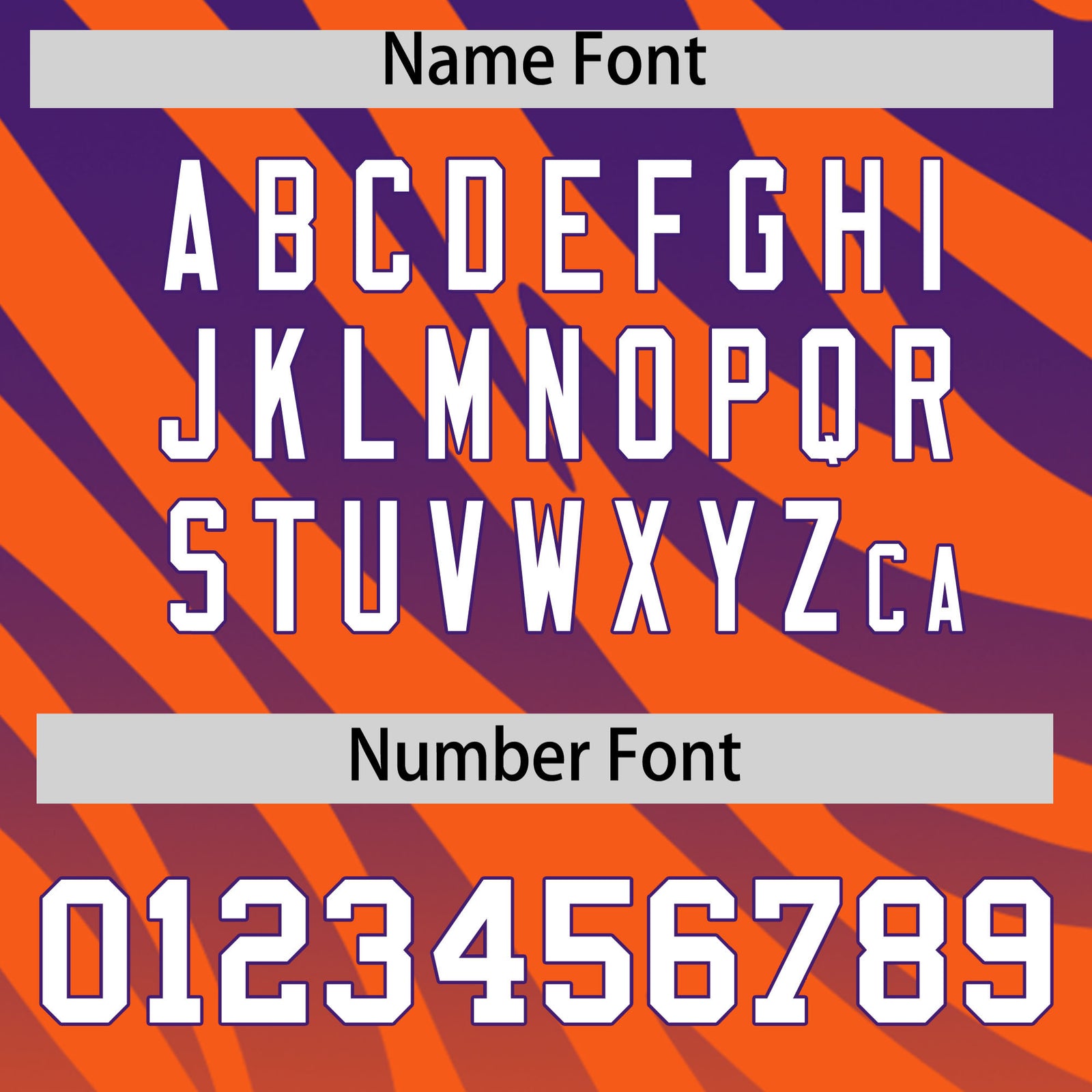 Custom Purple Orange Tiger Stripe Gradient Animal Print Personalized Team Shirt Baseball Jersey