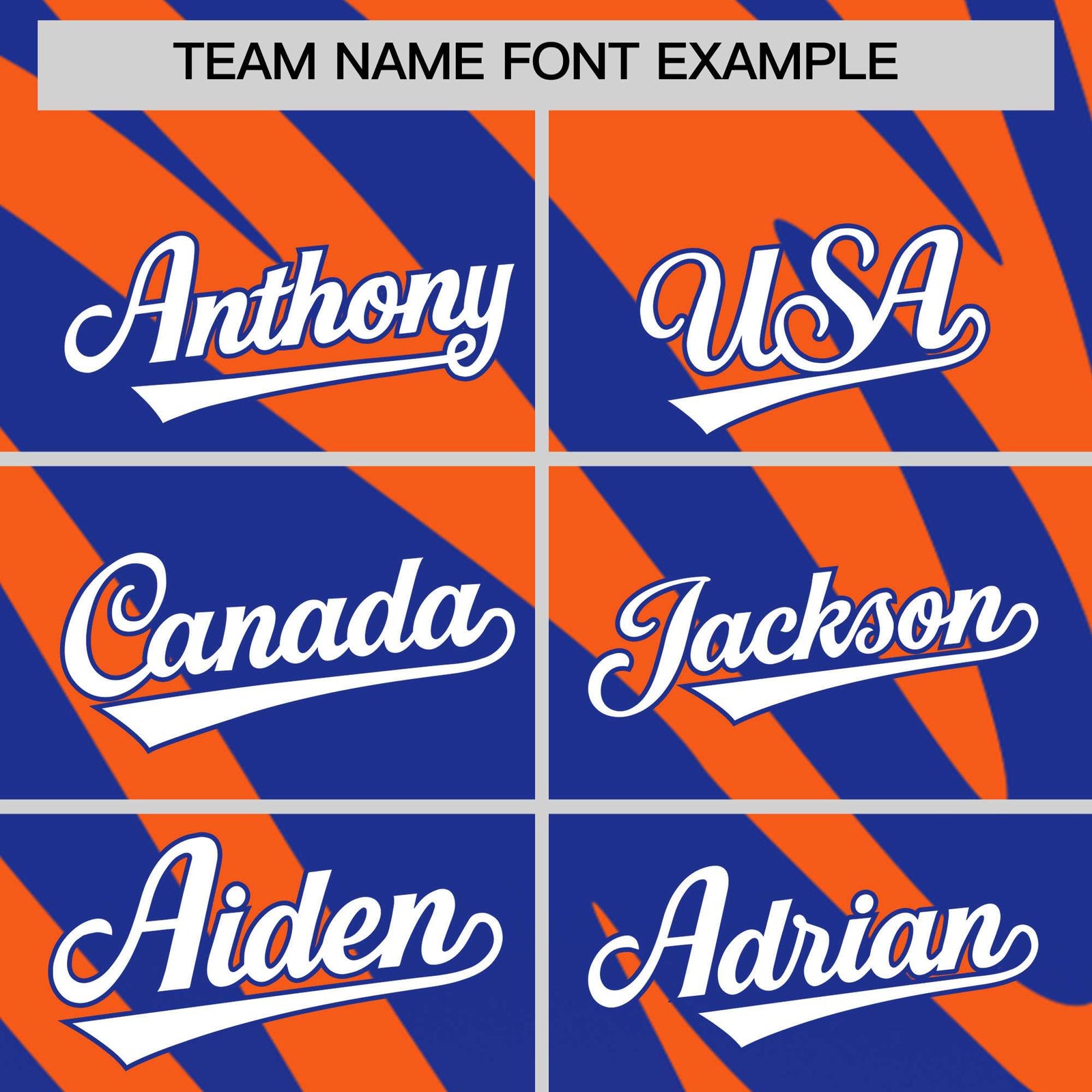 Custom Orange Royal Tiger Stripe Gradient Animal Print Personalized Team Shirt Baseball Jersey