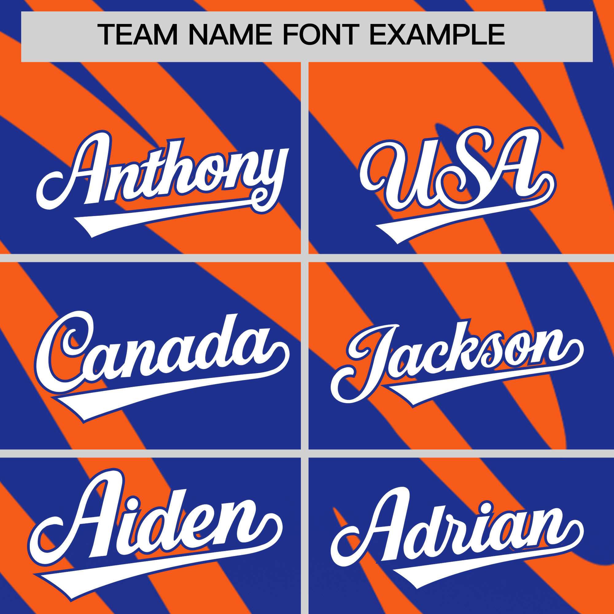 Custom Orange Royal Tiger Stripe Gradient Animal Print Personalized Team Shirt Baseball Jersey