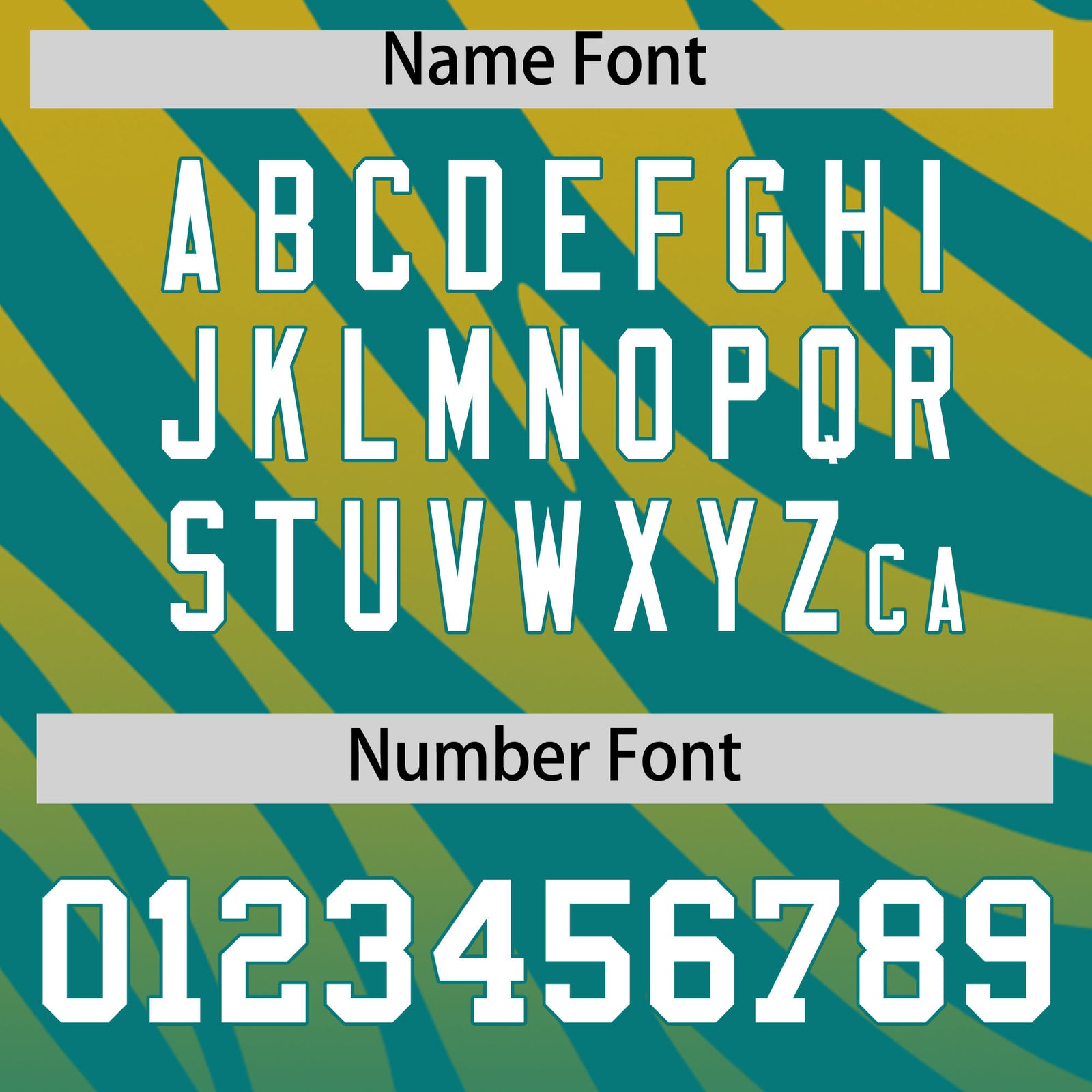 Custom Aqua Old Gold Tiger Stripe Gradient Animal Print Personalized Team Shirt Baseball Jersey