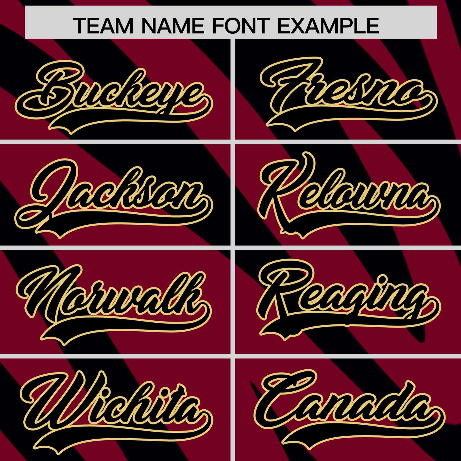 Custom Crimson Black Tiger Stripe Gradient Animal Print Personalized Team Shirt Baseball Jersey