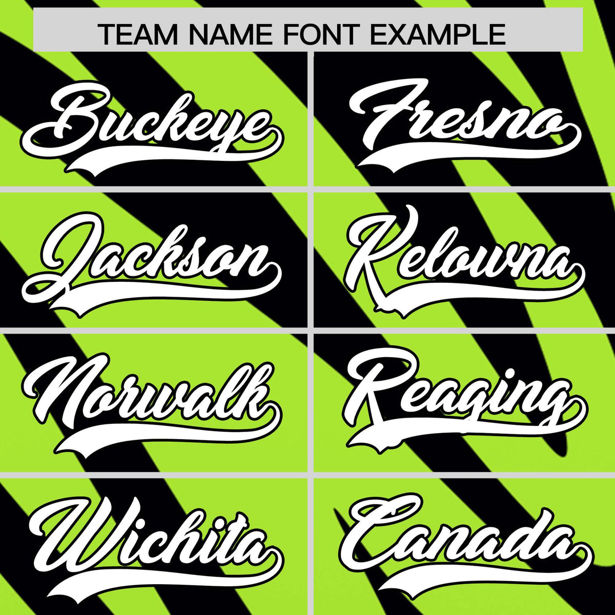 Custom Neon Green Black Tiger Stripe Gradient Animal Print Personalized Team Shirt Baseball Jersey