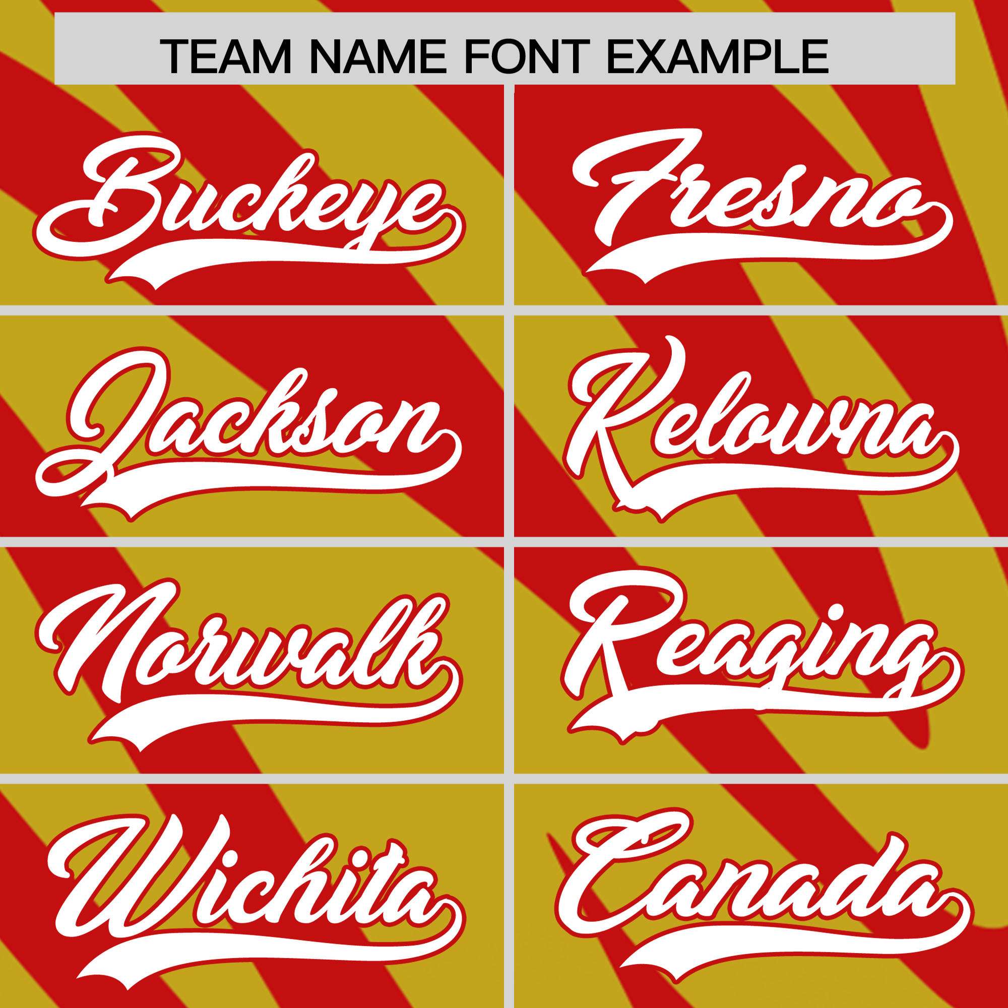 Custom Old Gold Red Tiger Stripe Gradient Animal Print Personalized Team Shirt Baseball Jersey