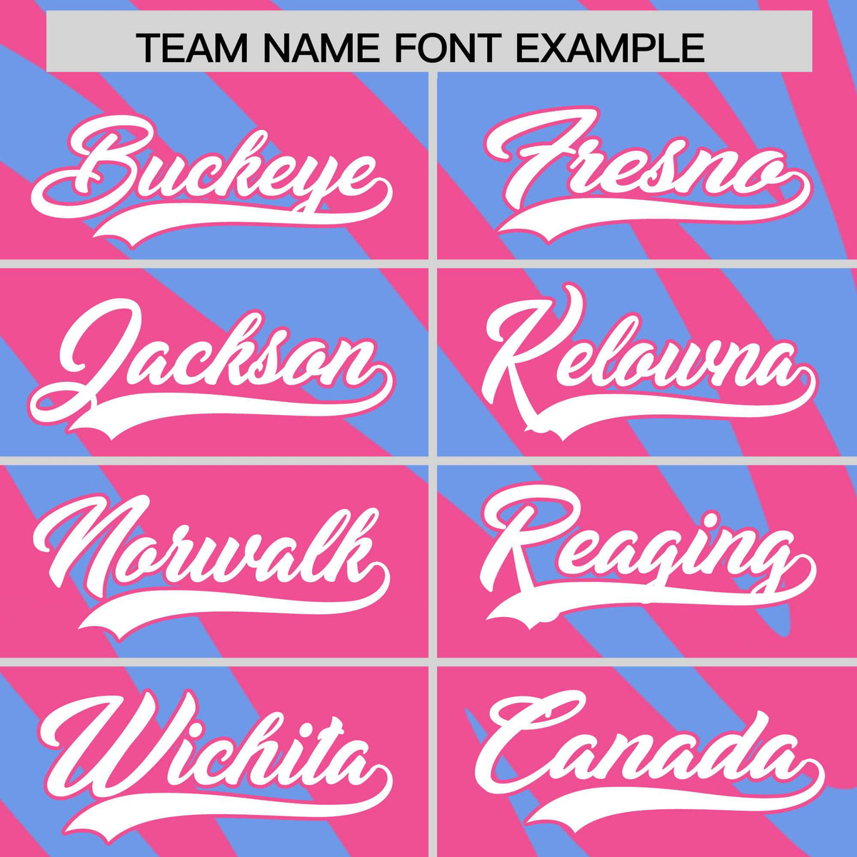 Custom Pink Light Blue Tiger Stripe Gradient Animal Print Personalized Team Shirt Baseball Jersey