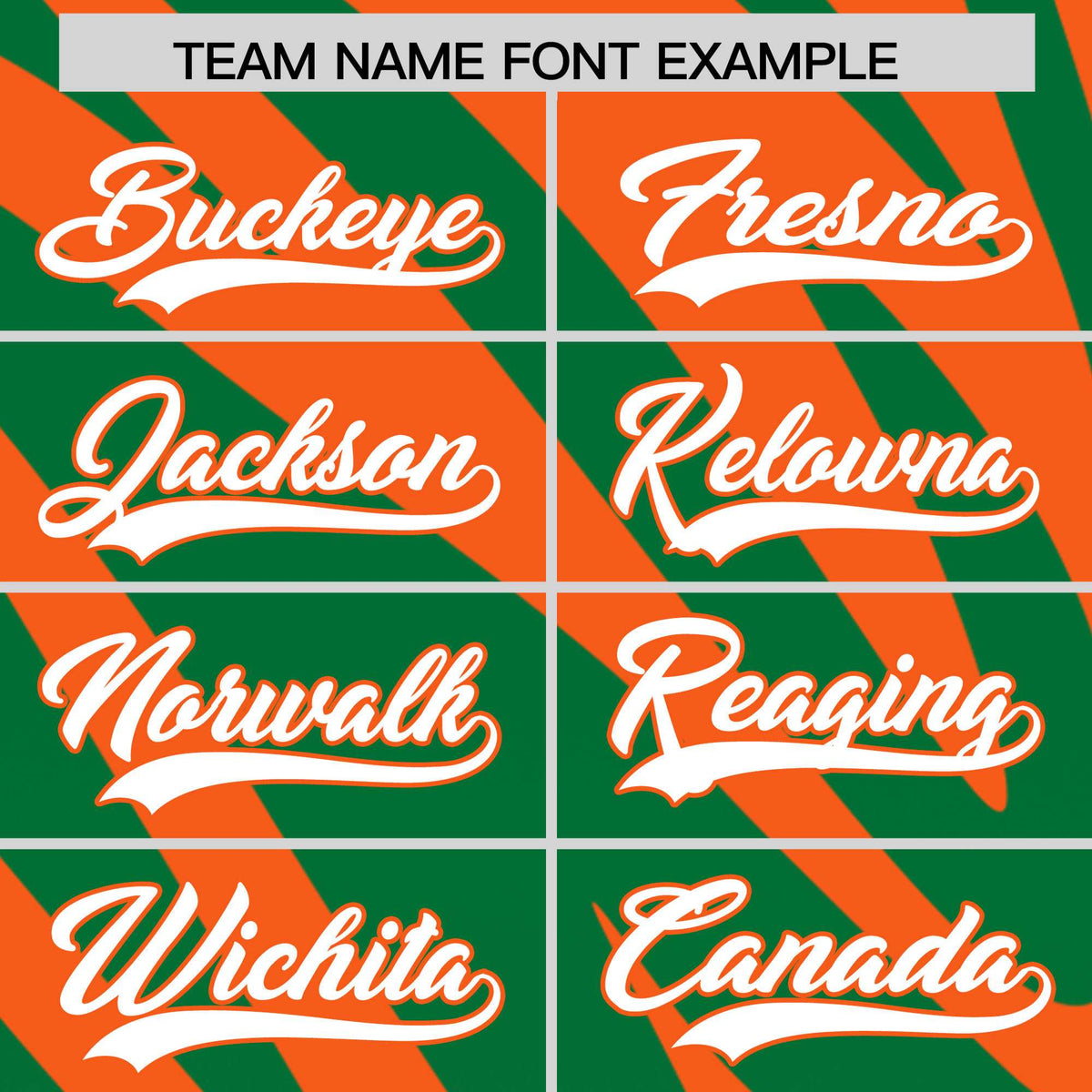 Custom Orange Kelly Green Tiger Stripe Gradient Animal Print Personalized Team Shirt Baseball Jersey