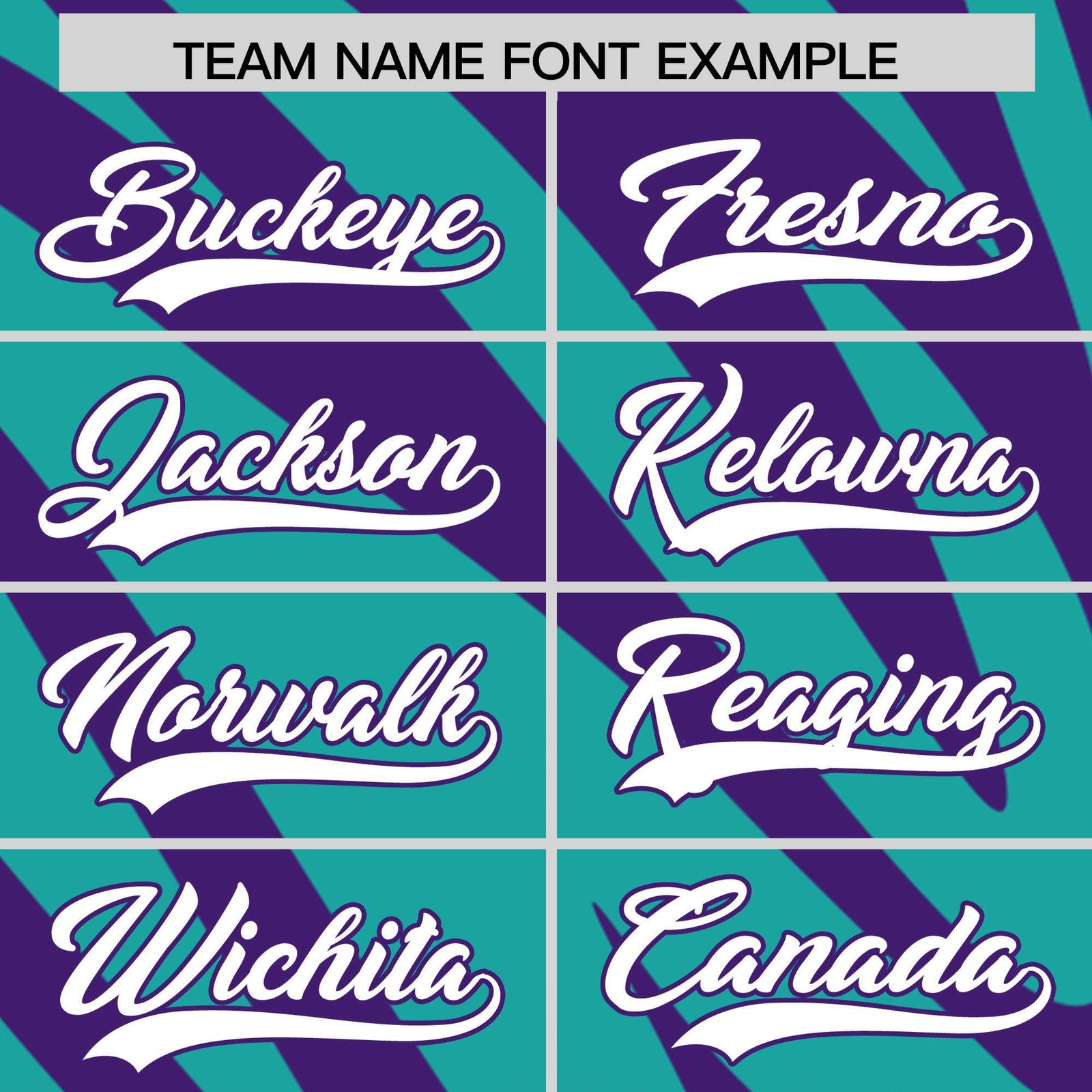 Custom Purple Aqua Tiger Stripe Gradient Animal Print Personalized Team Shirt Baseball Jersey